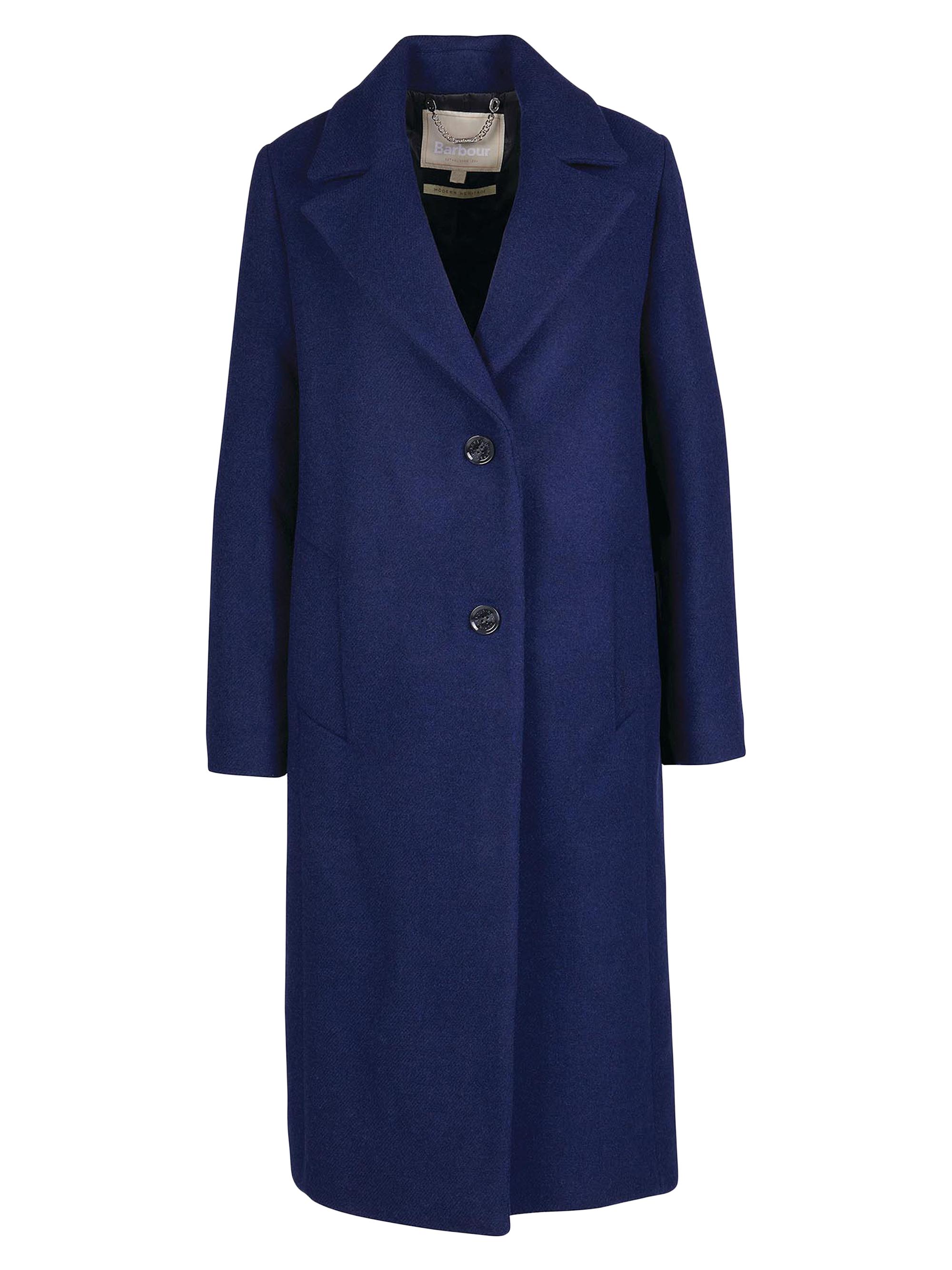 Barbour Women's Angelina Wool Coat - Azure Blue Dark Navy