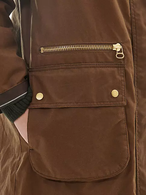 CHANEL 97A Vintage Excellent Olive Brown Wool Leather Trim Jacket