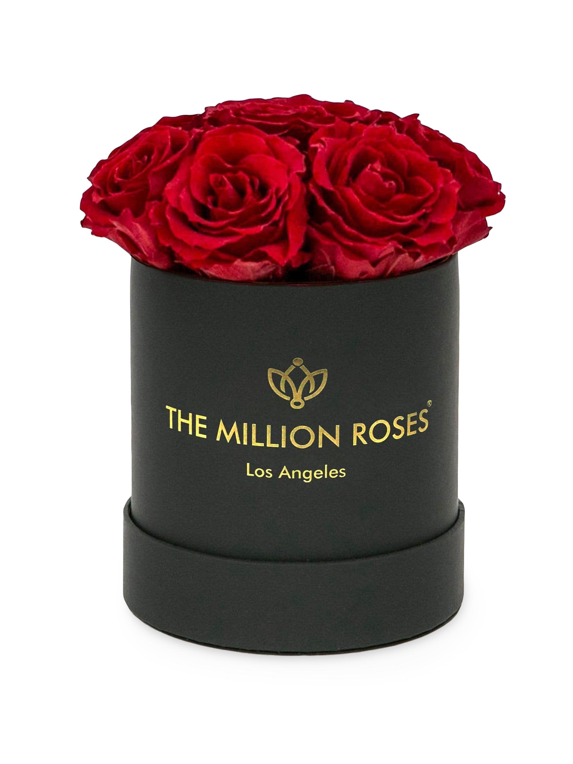 The Million Roses Basic Box Collection Roses in Round Box - Red