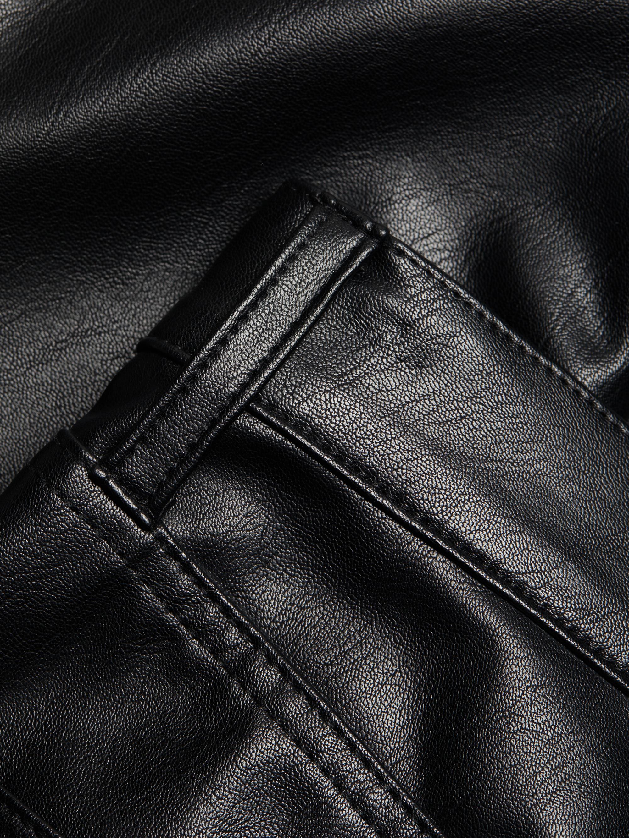 Veronica Beard Women's Debbie Vegan Leather Skinny Pants - Black | Thumbnail 7