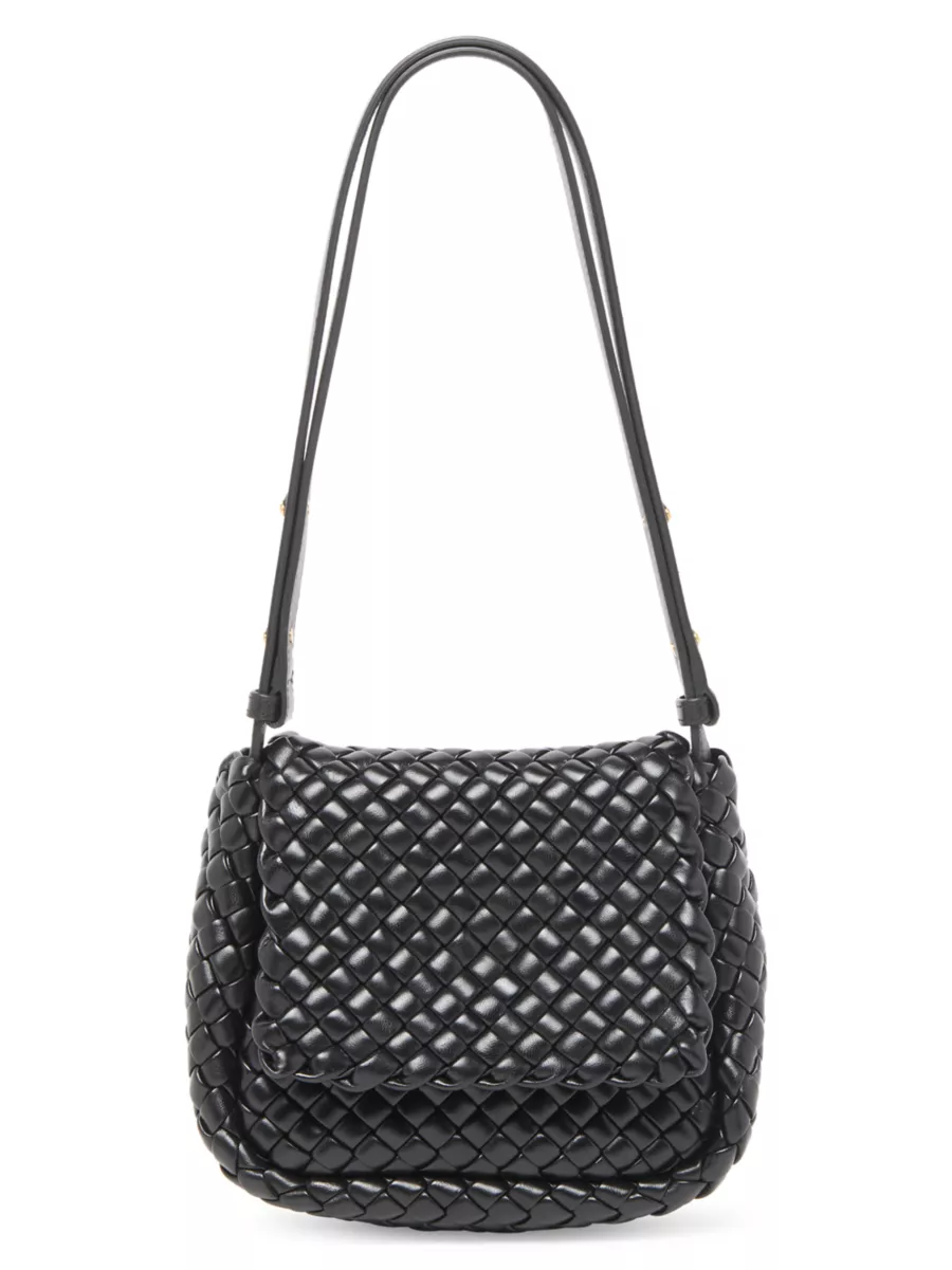 Shop Bottega Veneta Mini Cobble Padded Intreccio Leather Shop Bottega Veneta Mini Cobble Padded Intreccio Leather