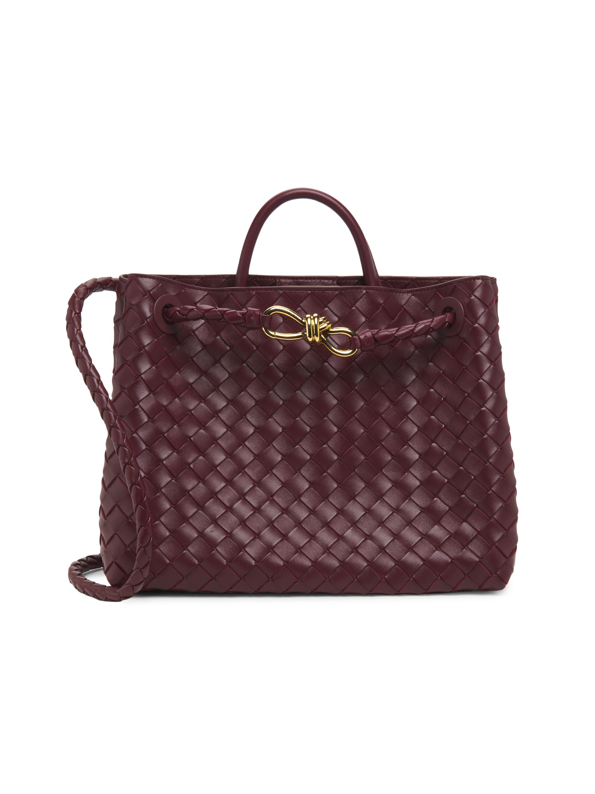 Bottega Veneta Medium Andiamo Intrecciato Leather Top-Handle Bag