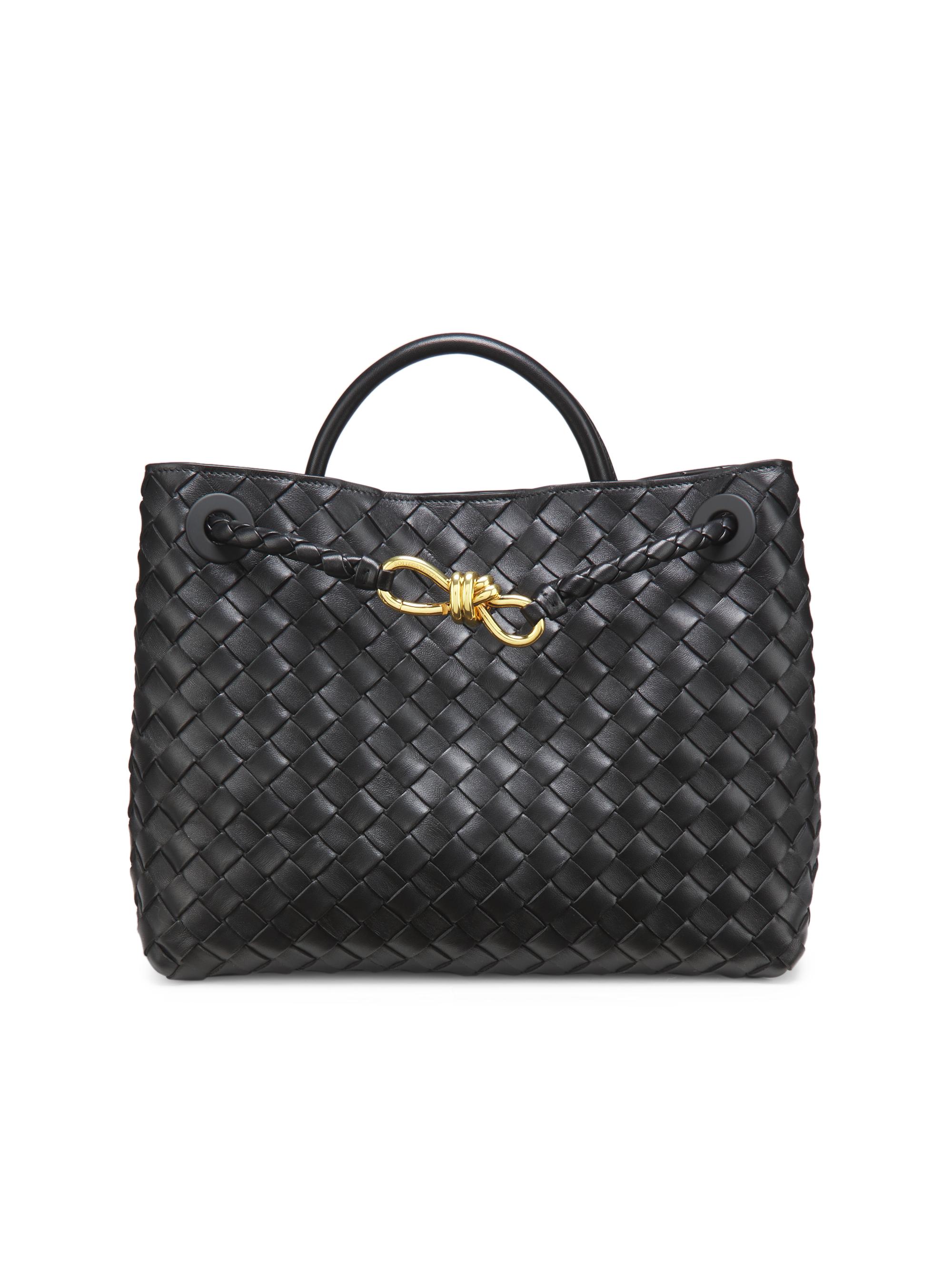 Bottega Veneta Medium Andiamo Intrecciato Leather Top-Handle Bag