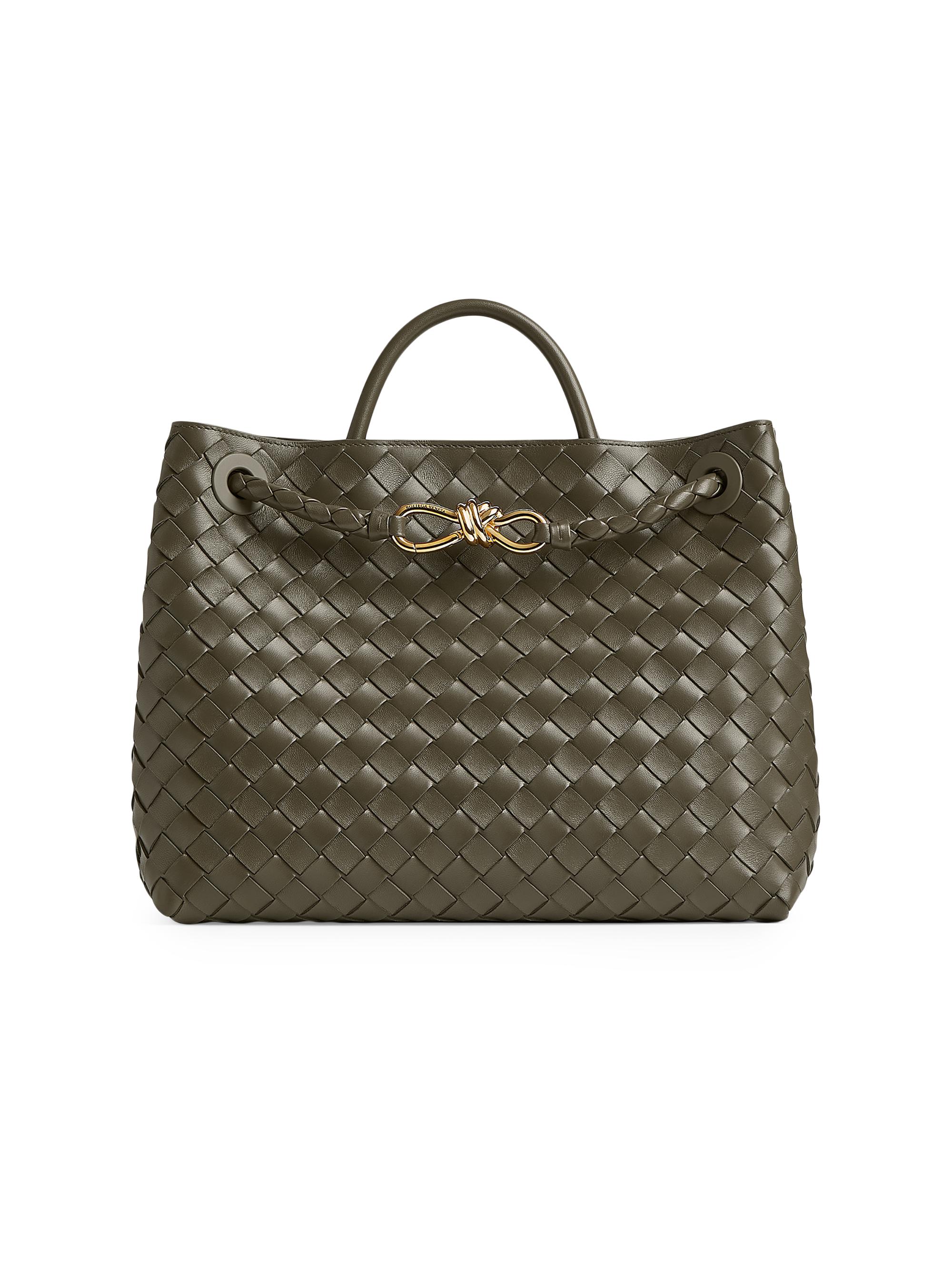 Bottega Veneta Small Andiamo Intrecciato Leather Top-Handle