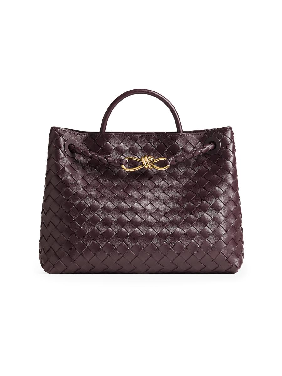 Bottega Veneta Women's Andiamo Medium Intrecciato Leather Top-handle Bag
