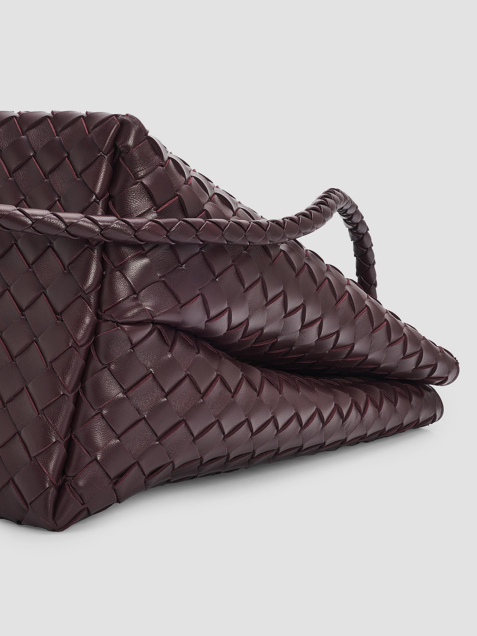 Bottega Veneta Large Andiamo Intrecciato Leather Top-Handle Bag