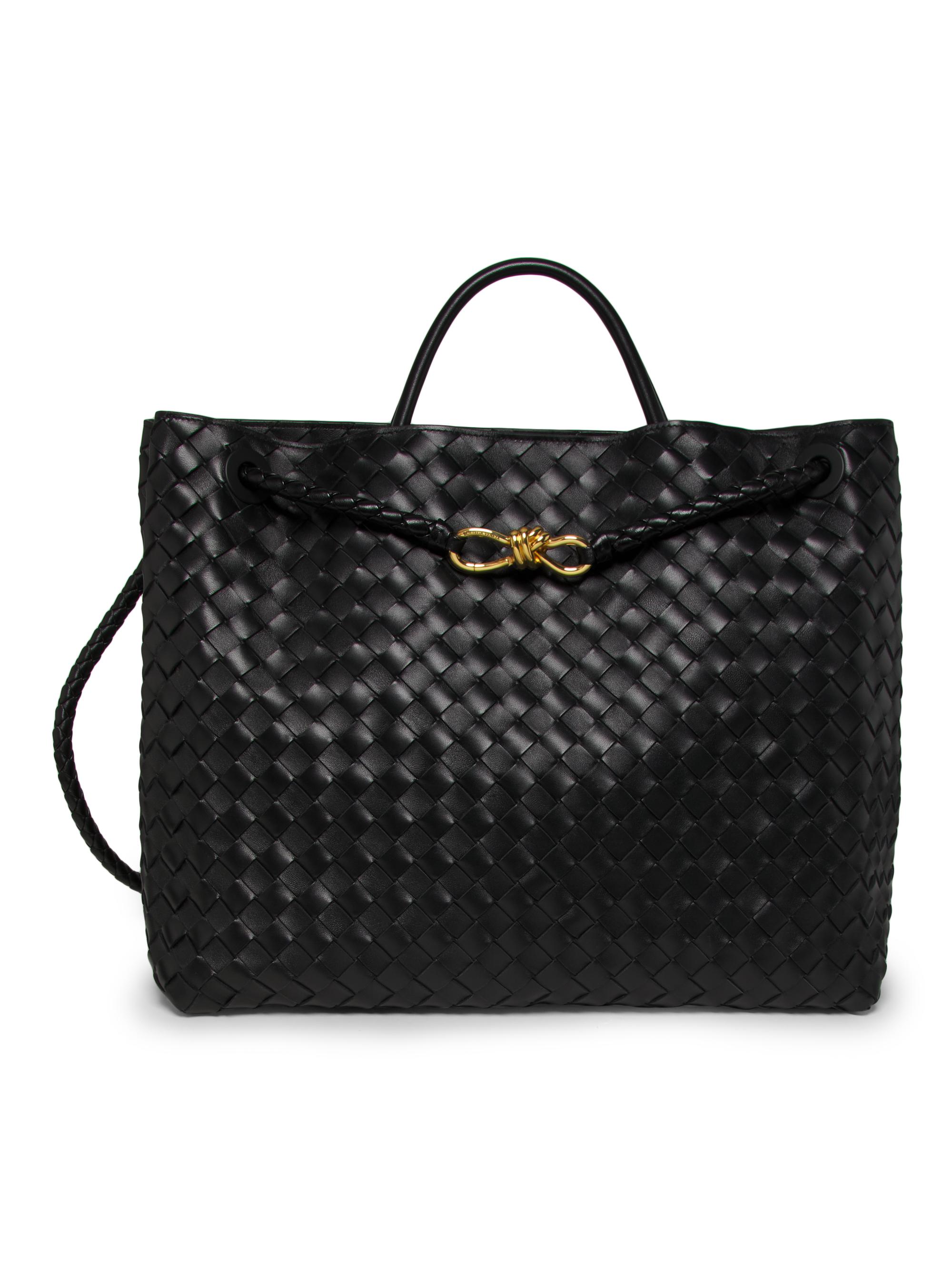 Bottega Veneta Large Andiamo Intrecciato Leather Top-Handle Bag