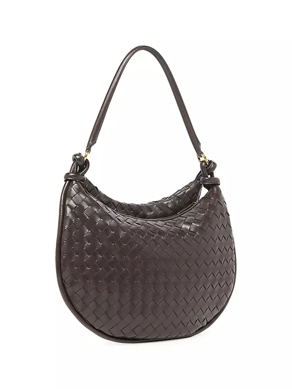 DEUX LUX Gray Round Pebbled Leather Bag Purse With Shoulder Strap