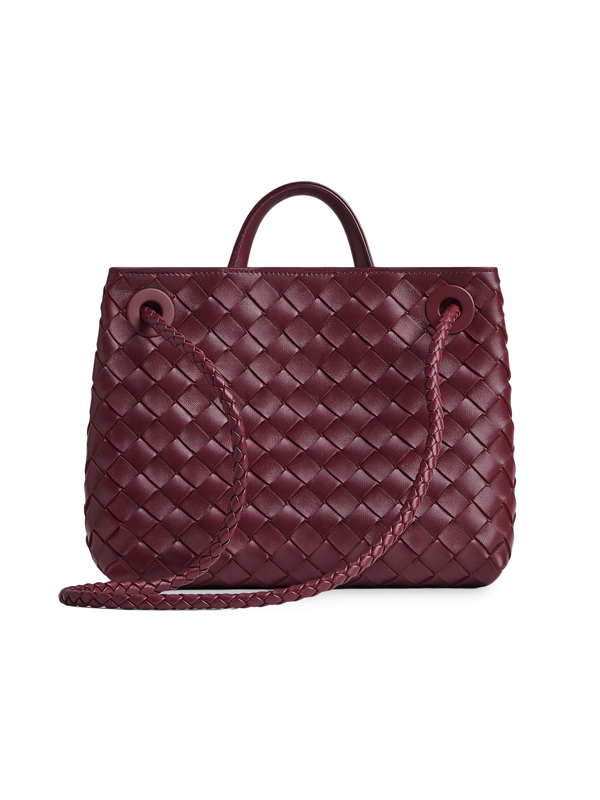 Bottega Veneta Small Andiamo Intrecciato Leather Top-Handle Bag