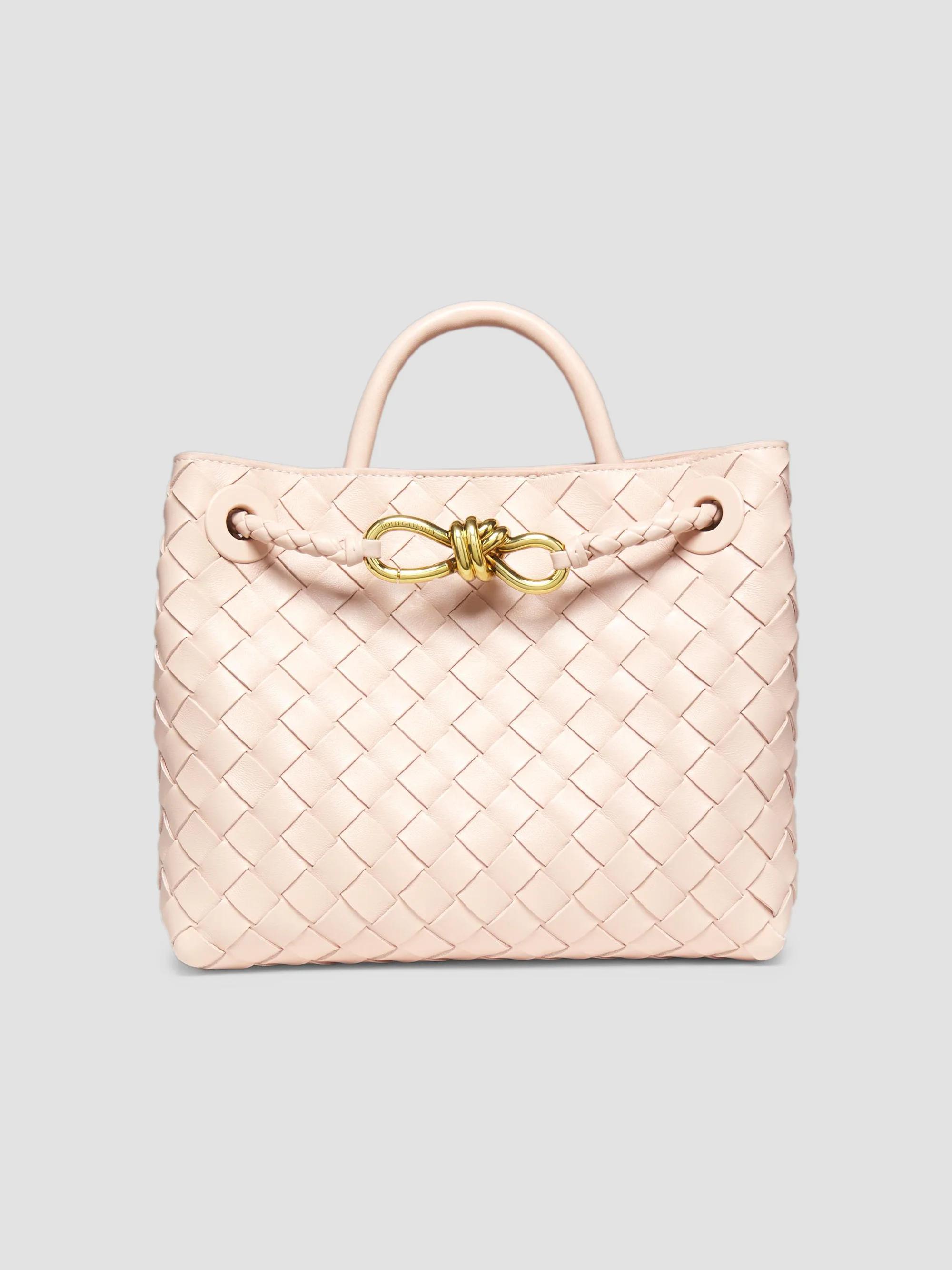 Bottega Veneta Women's Andiamo Small Intrecciato-Leather Top-Handle Bag - Lotus