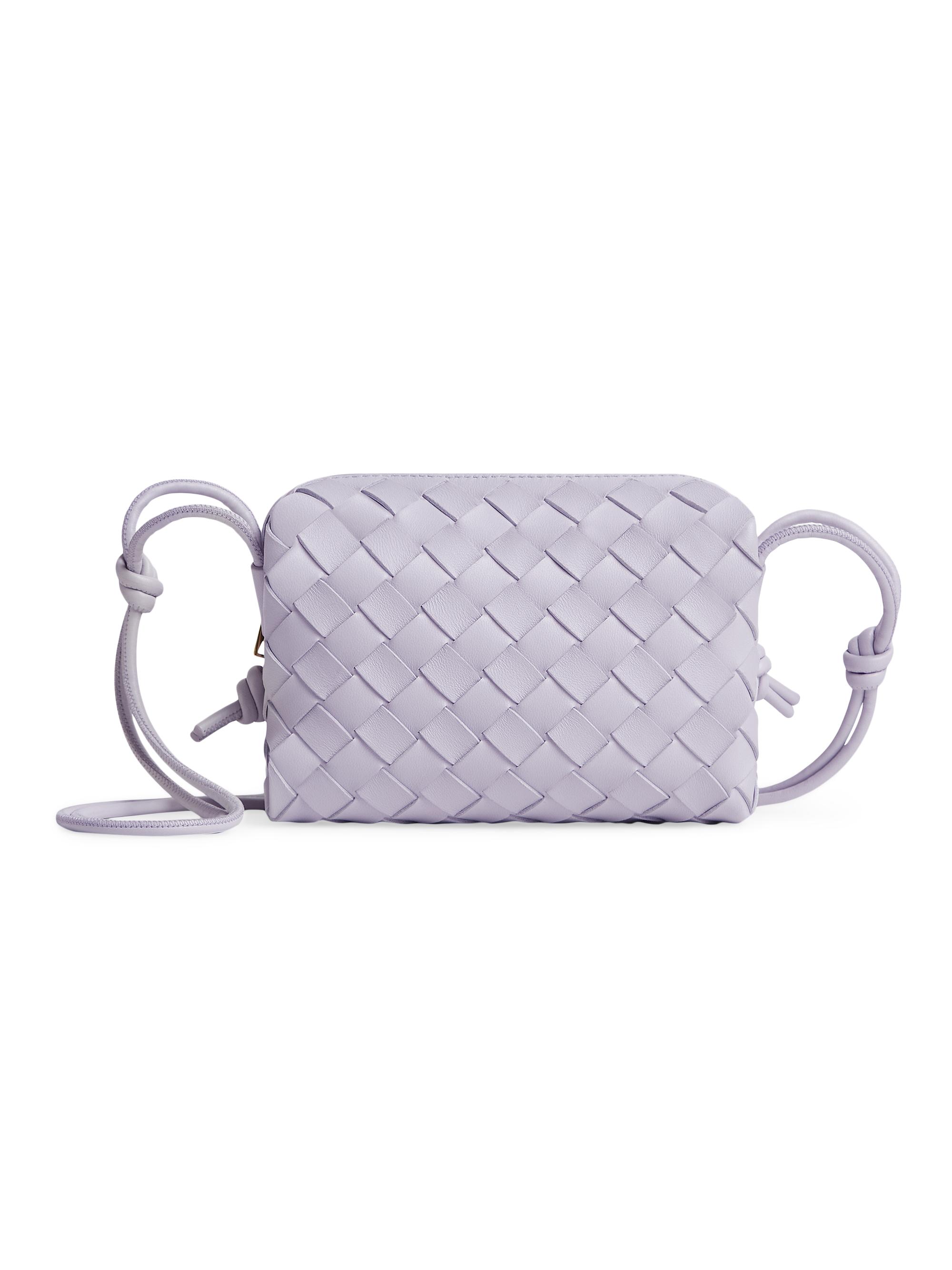 Bottega Veneta Women's Mini Loop Leather Crossbody Bag - Oyster