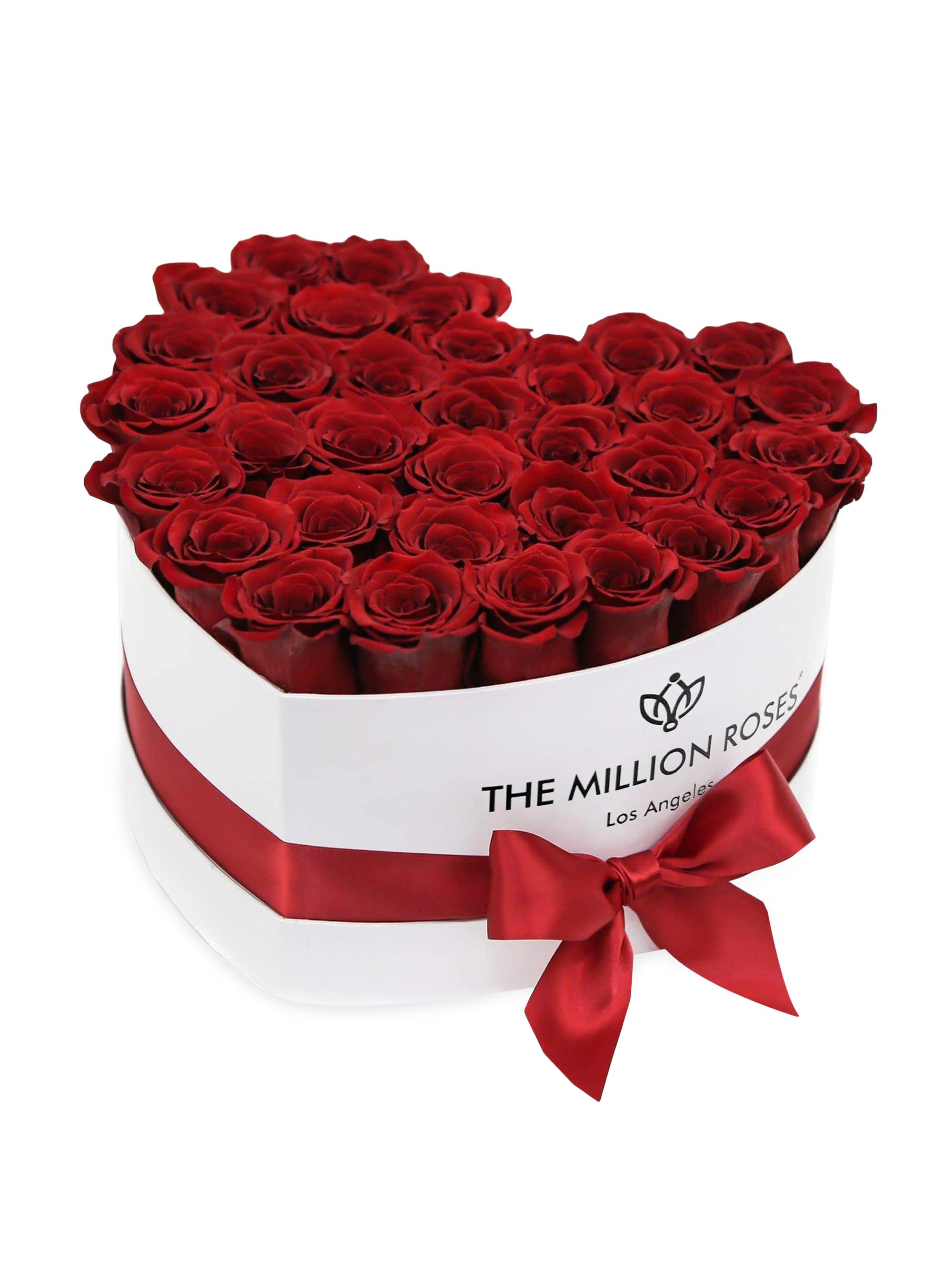 The Million Roses Heart Box - Red