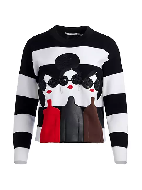 Moncler Wool-Blend Monogram Jacquard Sweater