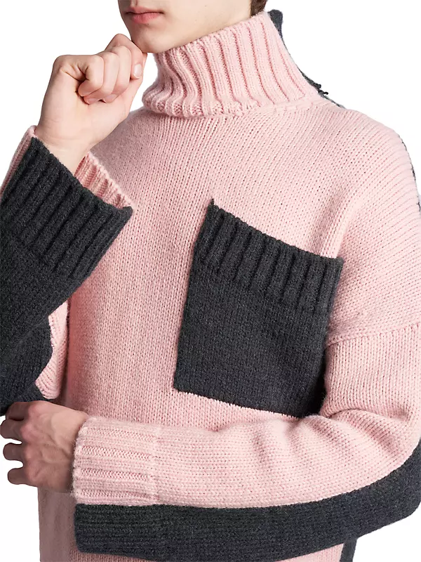JW Anderson Contrast Pocket Rollneck Sweater