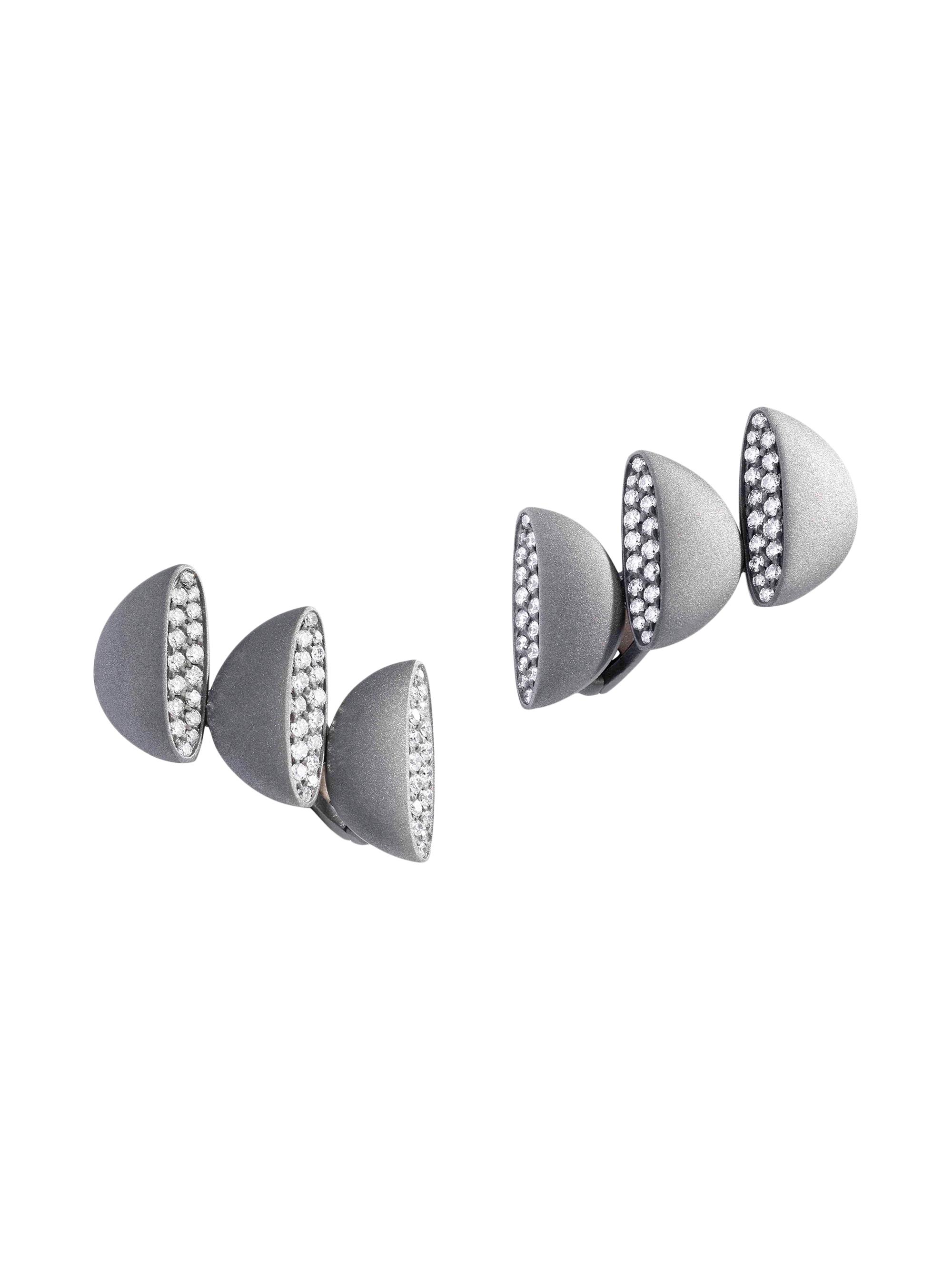 Vhernier Women's Eclisse Endless Titanium & 0.72 TCW Diamond Clip-On Earrings - Titanium