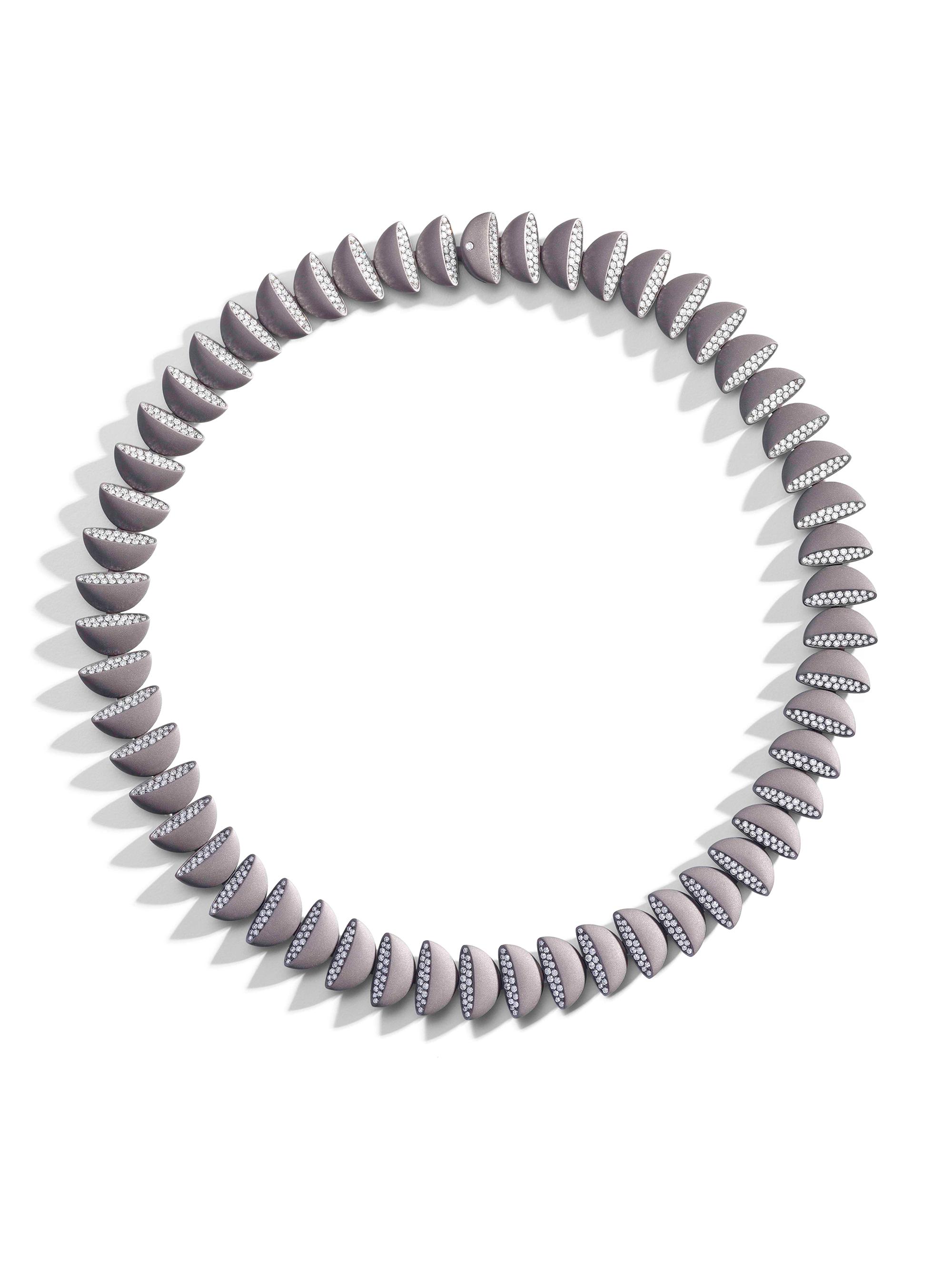 Vhernier Women's Eclisse Endless Titanium & 6.30 TCW Diamond Necklace - Titanium