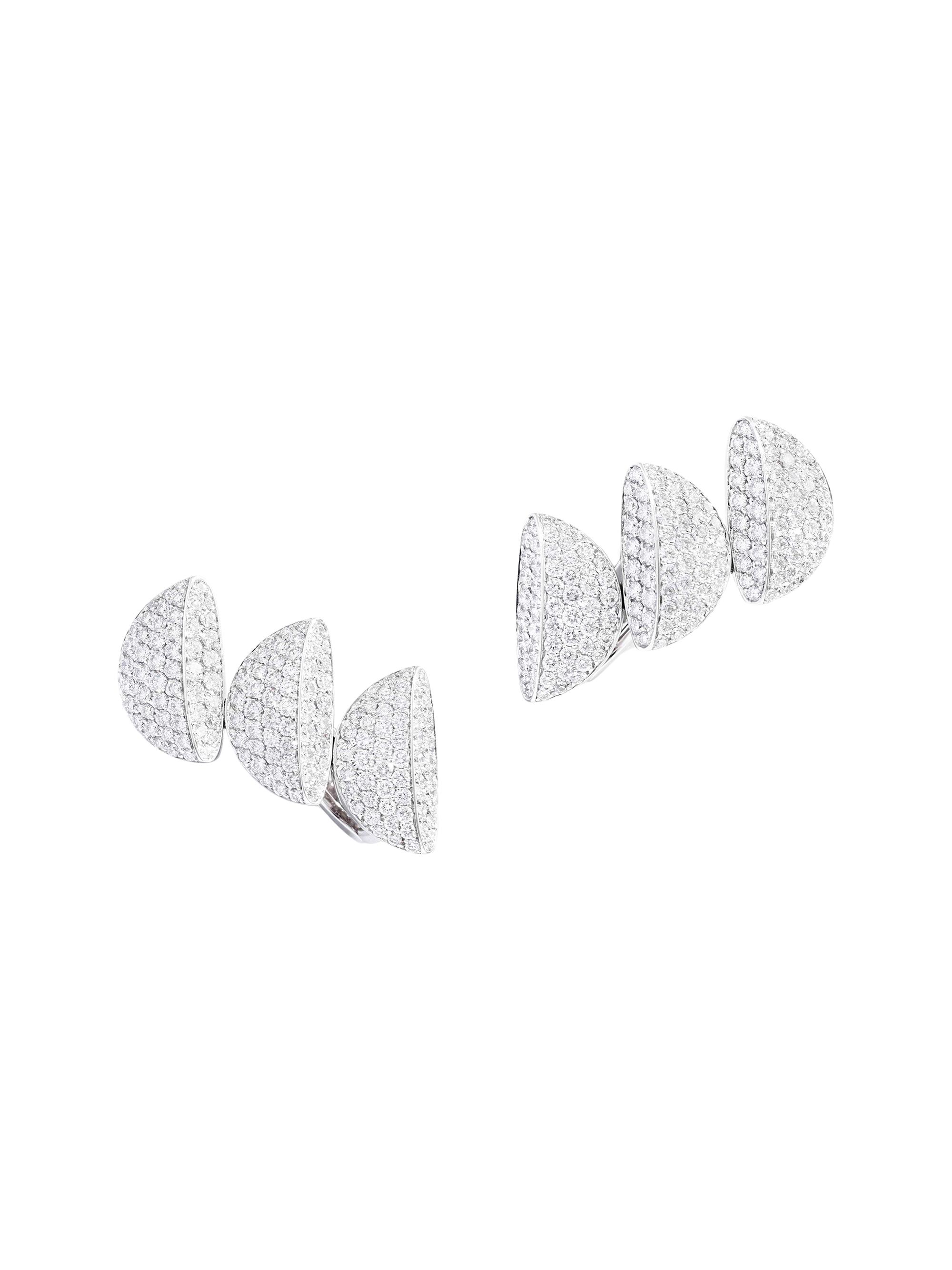 Vhernier Women's Eclisse Endless 18K White Gold & 1.95 TCW Diamond Clip-On Earrings - White Gold