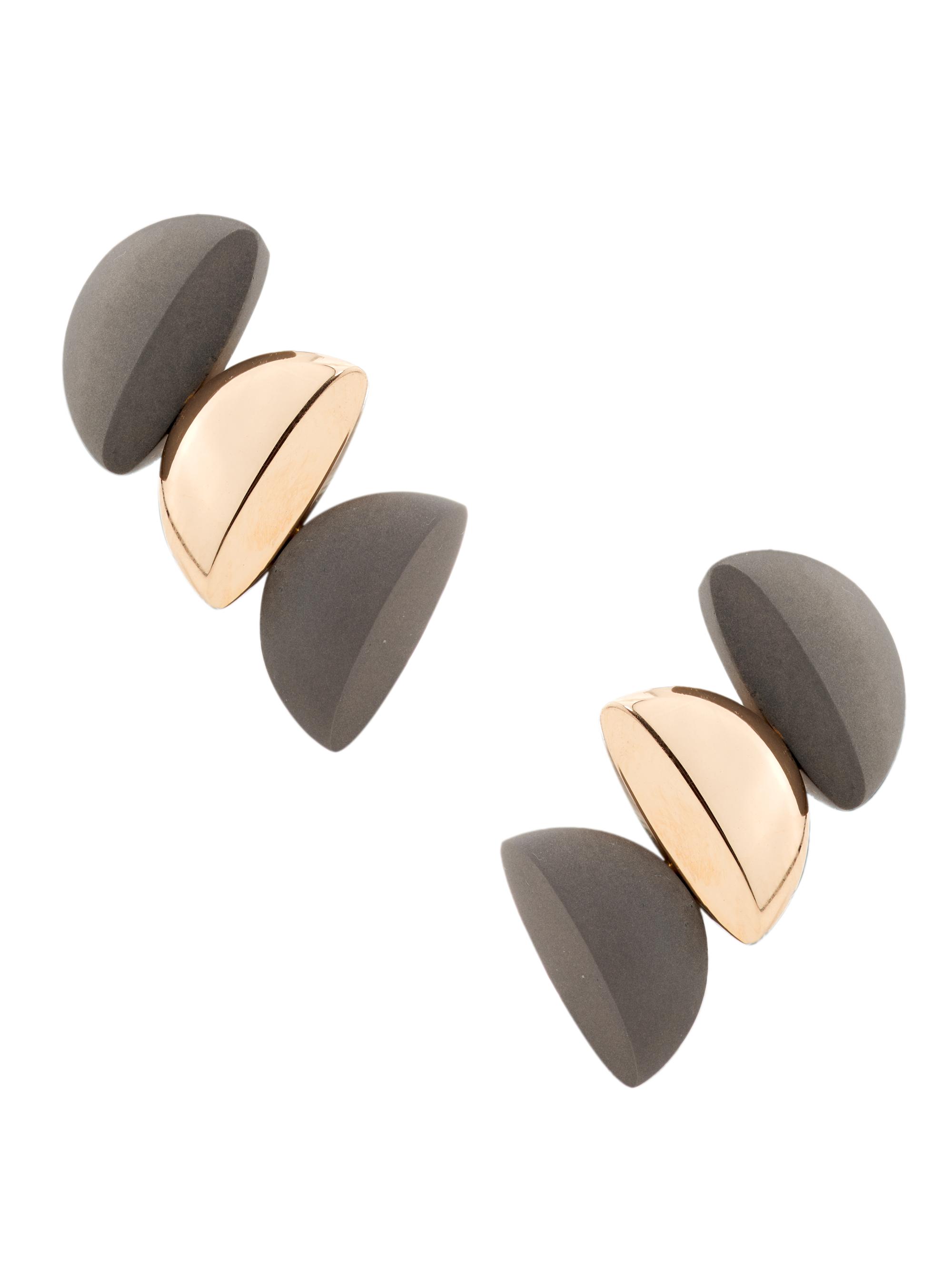 Vhernier Women's Eclisse Endless Titanium & 18K Rose Gold Clip-On Earrings - Rose Gold - Women's Jewelry And Watches