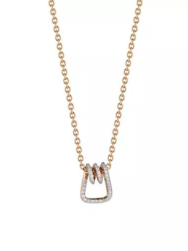 Huxley 18K Rose Gold & 0.11 TCW Diamond Pendant Necklace