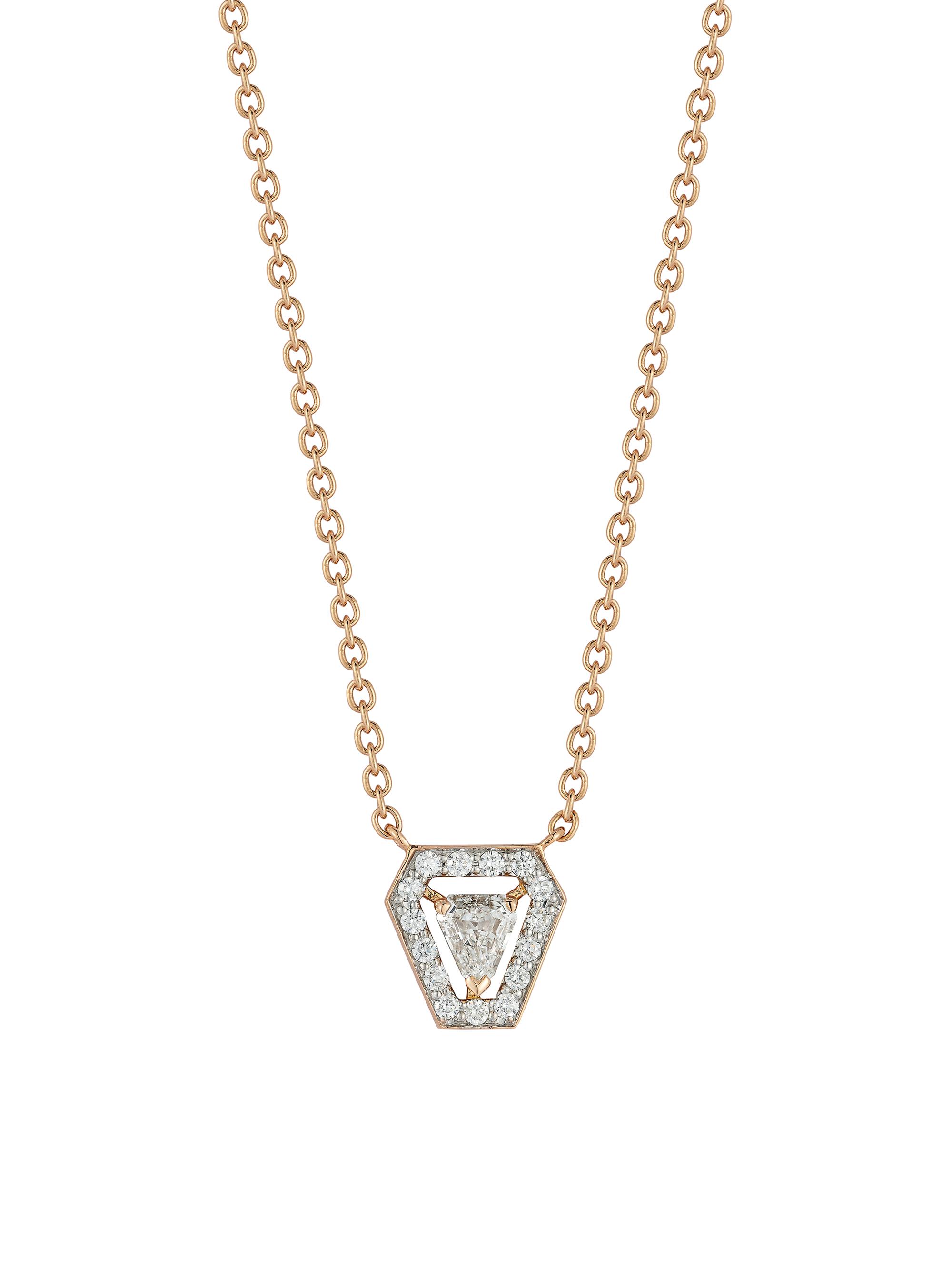 Walters Faith Women's Keynes 18K Rose Gold & 0.60 TCW Diamonds Sheild Pendant Necklace - Rose Gold