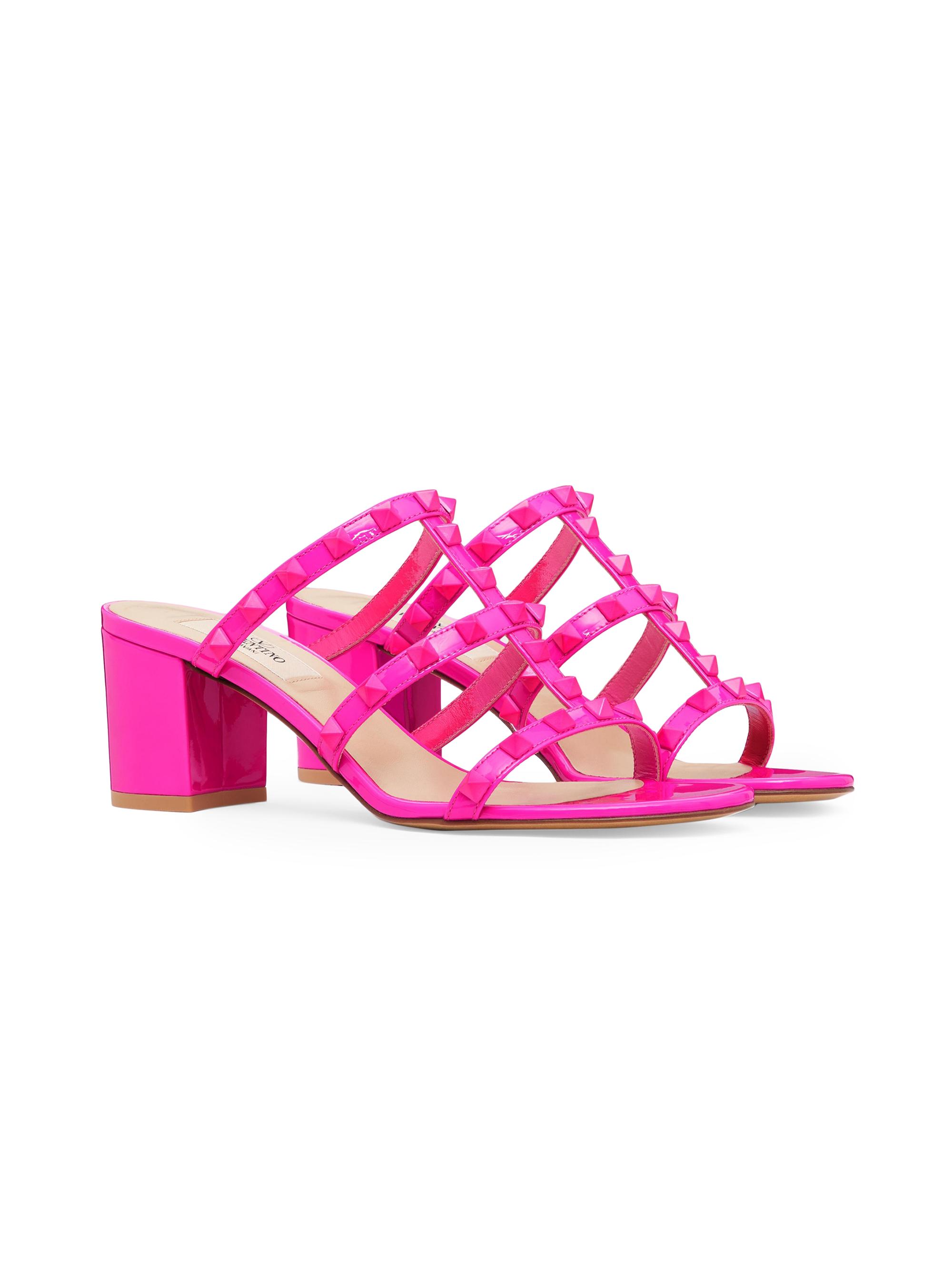 Valentino Garavani Rockstud 60mm leather sandals - Purple