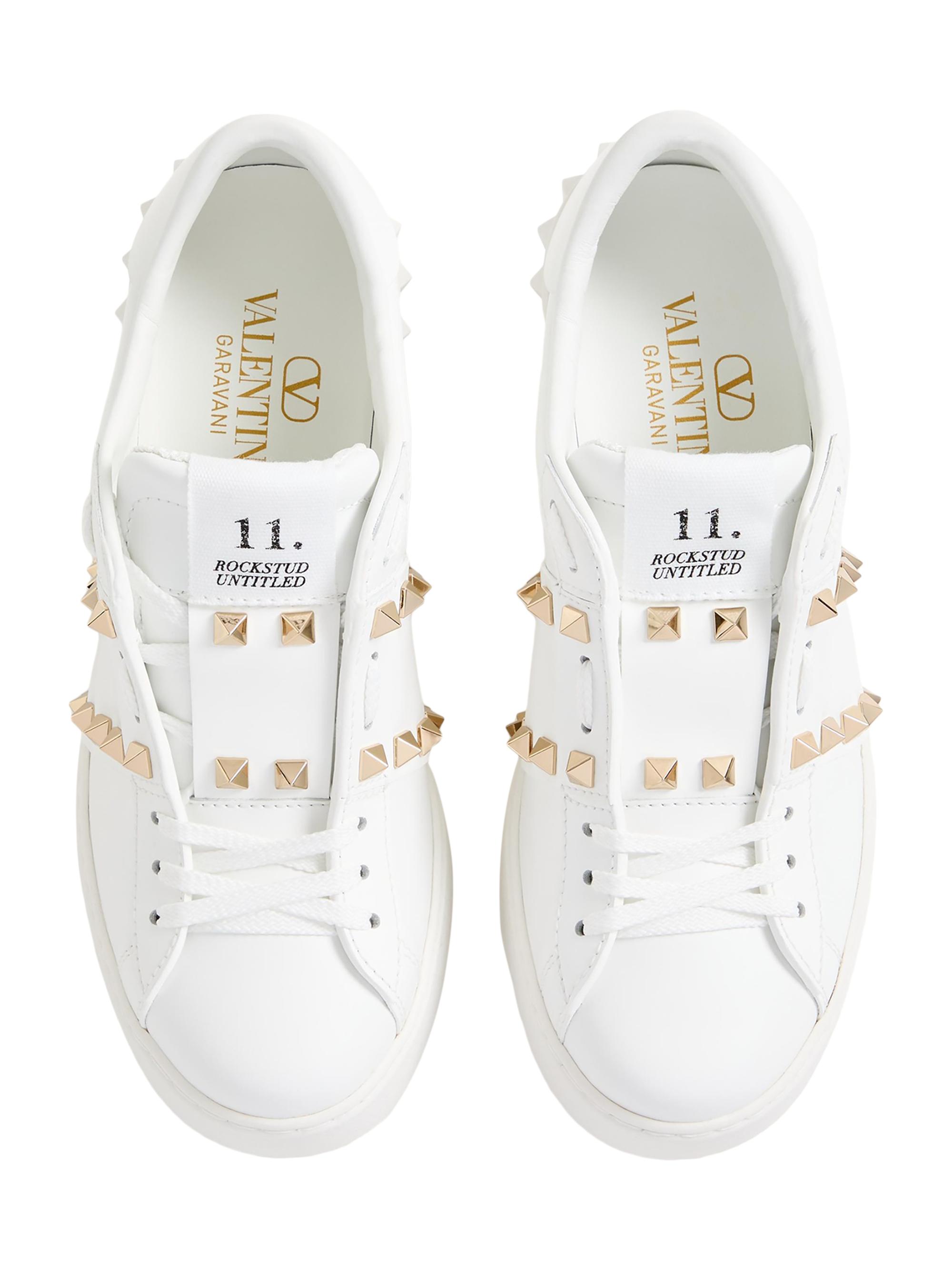 Valentino Garavani Open Disco Wedge Sneakers in Calfskin 85MM