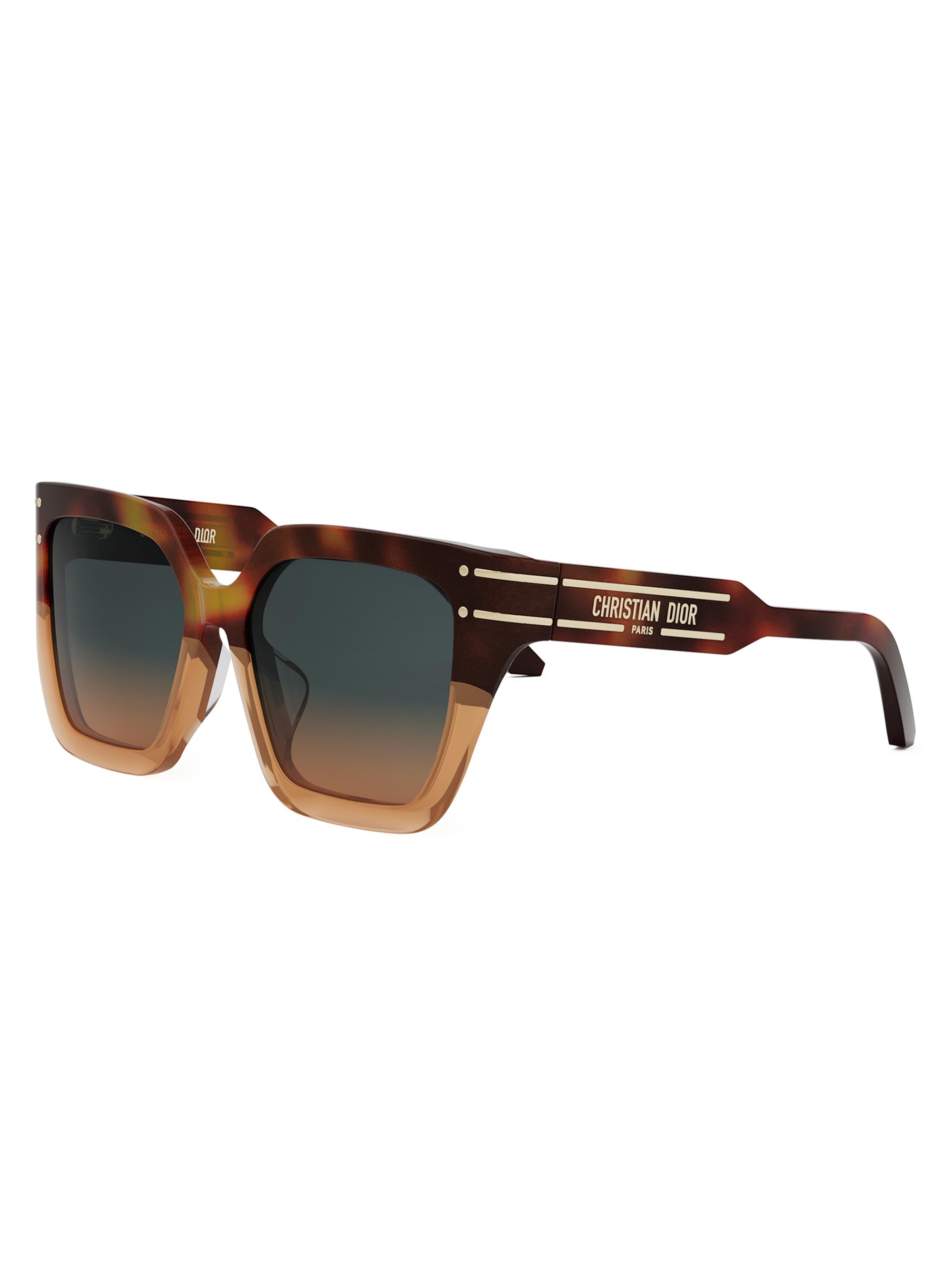 DIOR Women's DiorSignature S10F 55MM Butterfly Sunglasses - Havana Blue Orange Gradient