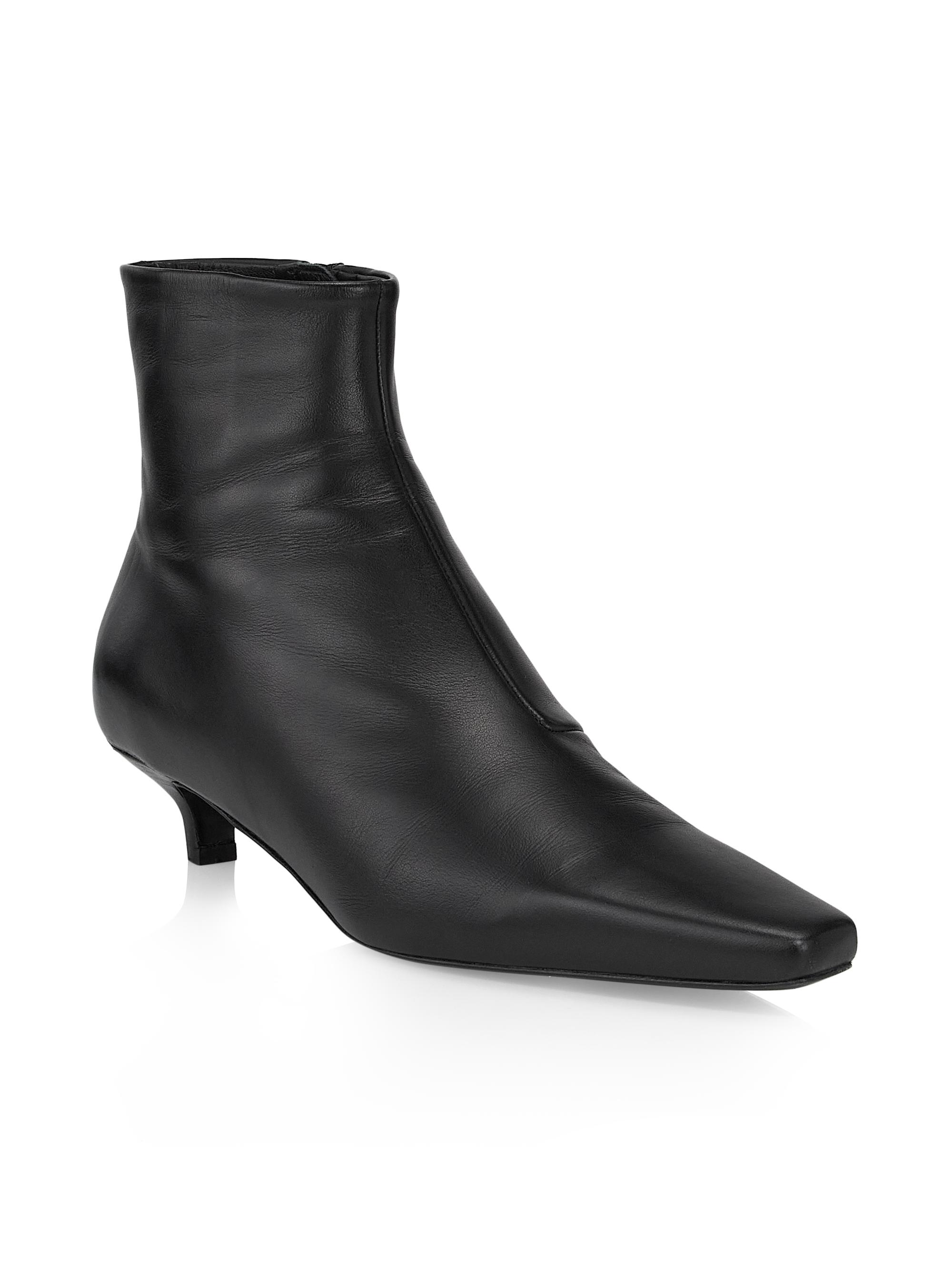 Toteme The Slim 50MM Leather Ankle Boots | Saks Fifth Avenue