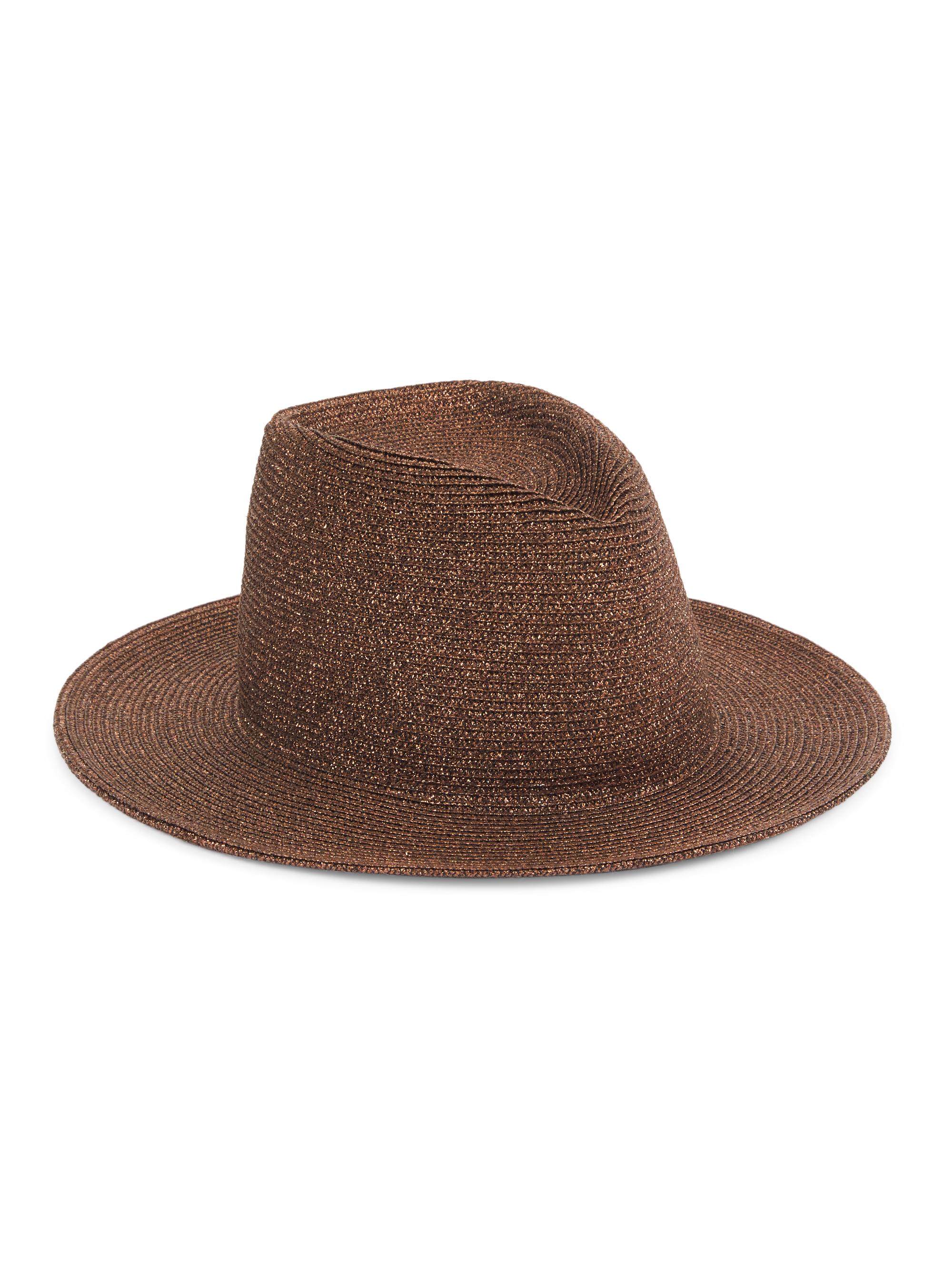 Eugenia Kim Women's Blaine Packable Straw Fedora - Chocolate