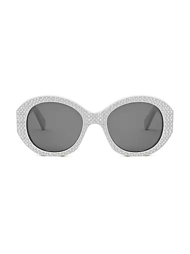 53MM Crystal-Embellished Round Sunglasses
