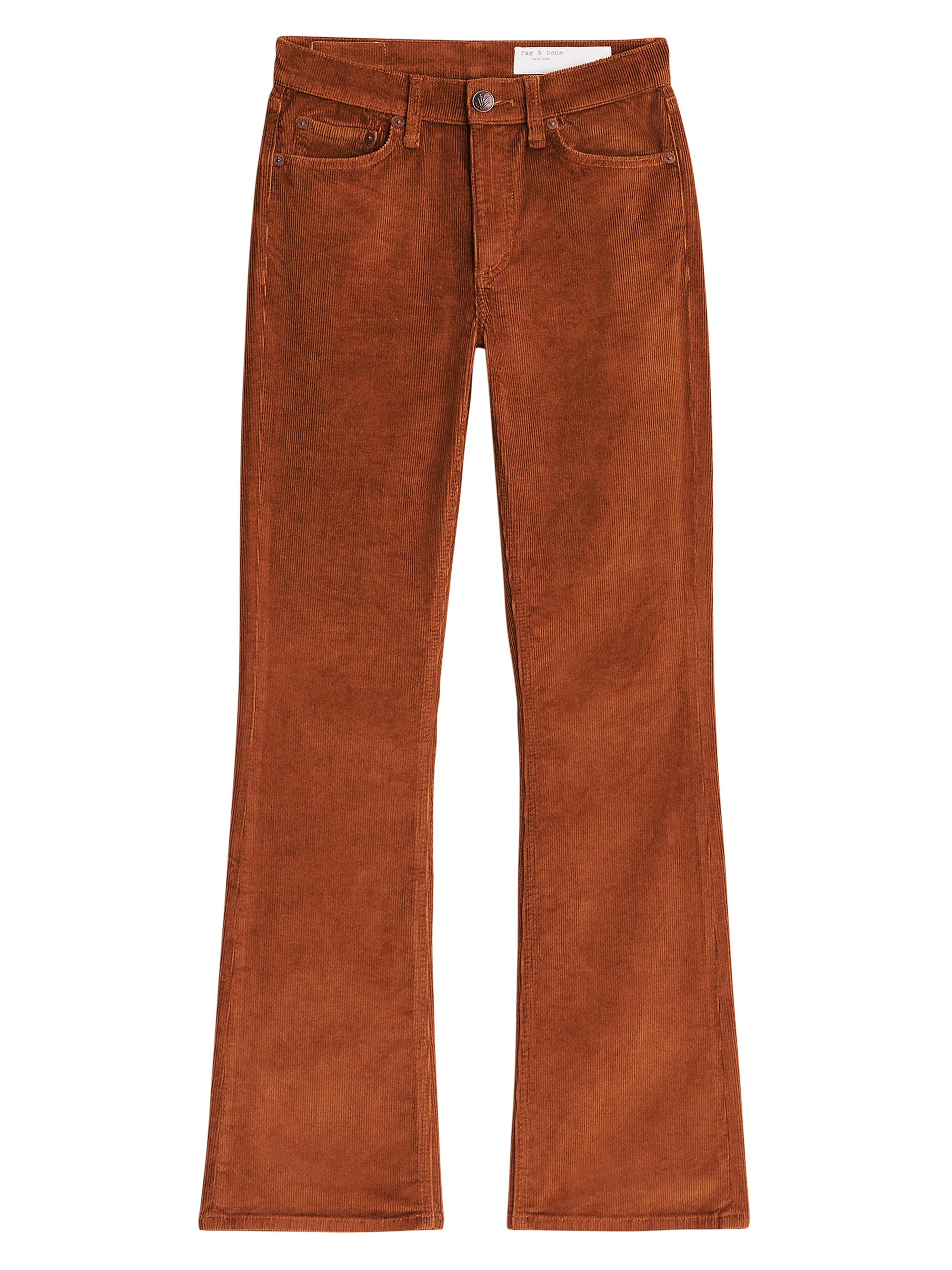 rag & bone Women's Peyton Mid-Rise Bootcut Corduroy Pants - Gold