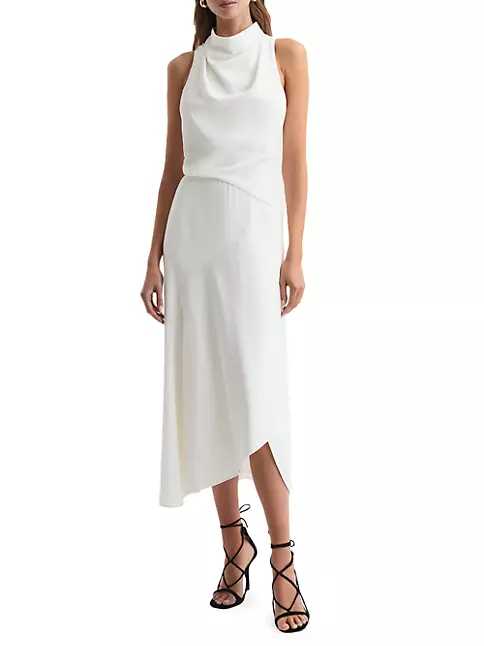 Shop Reiss Giana Draped Midi-Dress | Saks Fifth Avenue