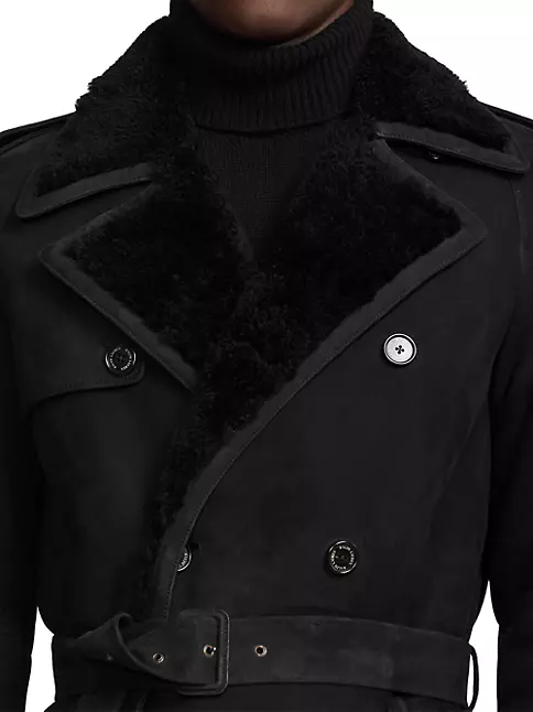 Men's Double-breasted Monogram Trench Coat by Fendi