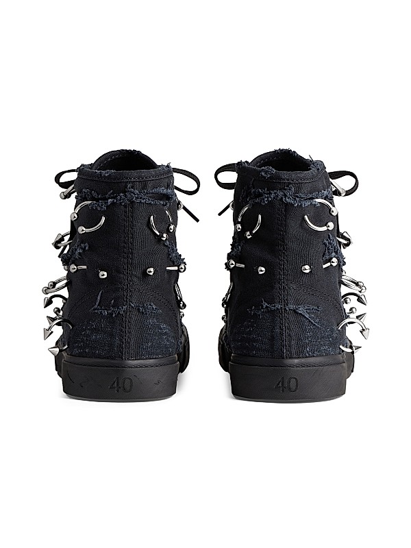 Shop Balenciaga Paris High Top Sneakers With Piercings Shop Balenciaga Paris High Top Sneakers With Piercings