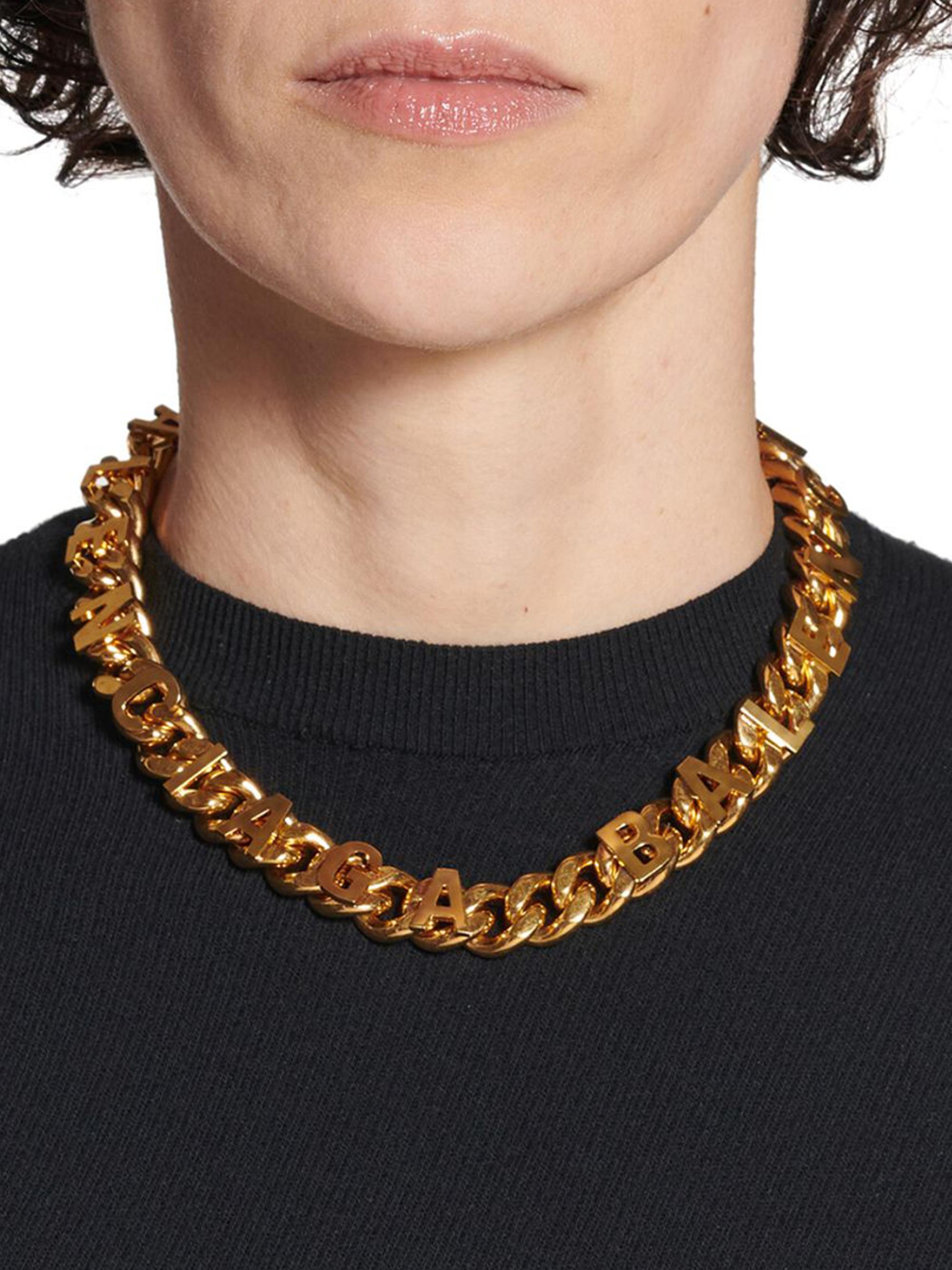 Balenciaga Chain Logo Necklace | Saks Fifth Avenue