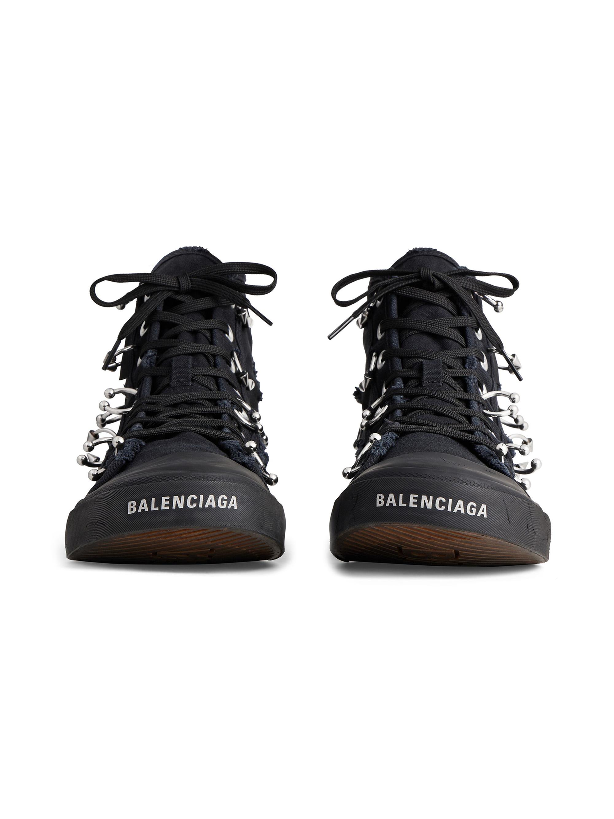 靴 Balenciaga Paris High Top Leather Black Balenciaga Paris High Top Sneakers With Piercings | Saks Fifth Avenue