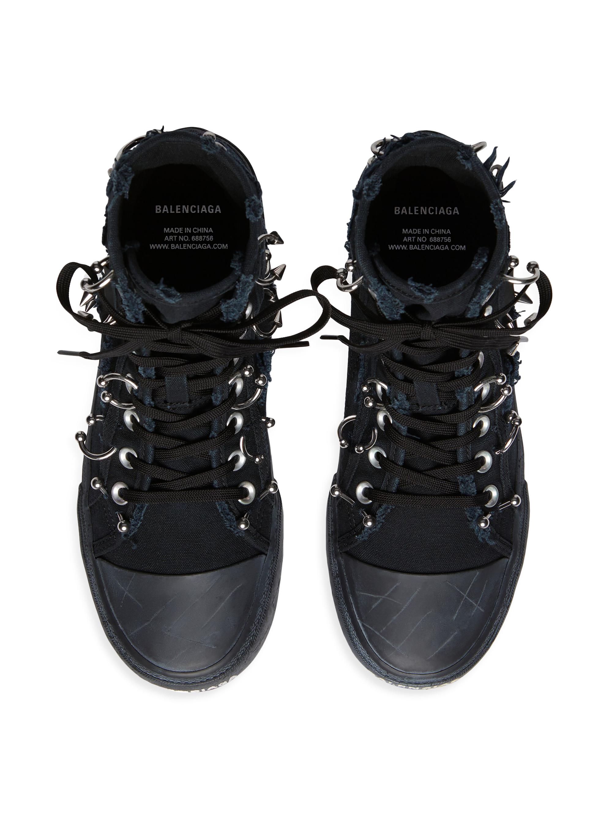 Balenciaga Paris High Top Sneakers With Piercings | Saks Fifth Avenue