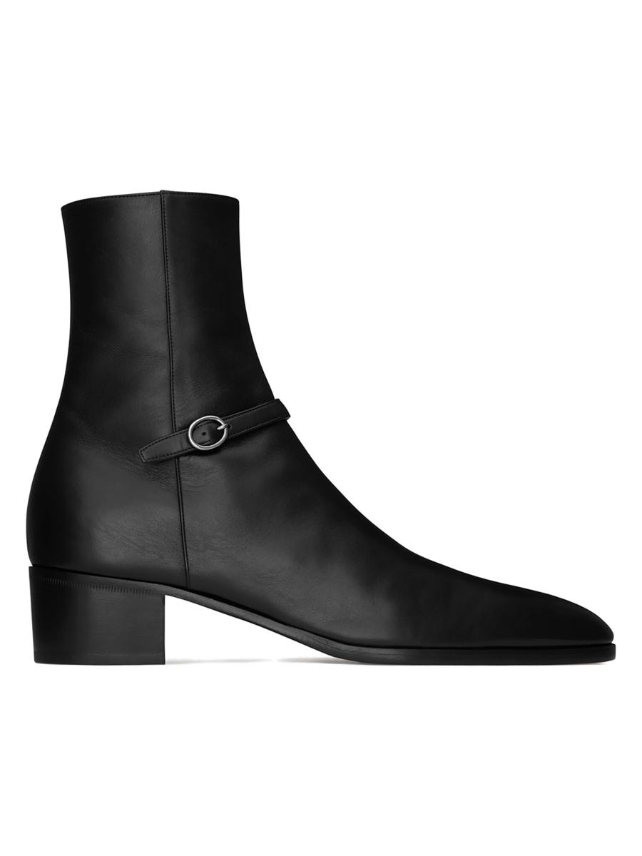 Saint Laurent Vlad Zipped Boots In Smooth Leather | Saks Fifth Avenue
