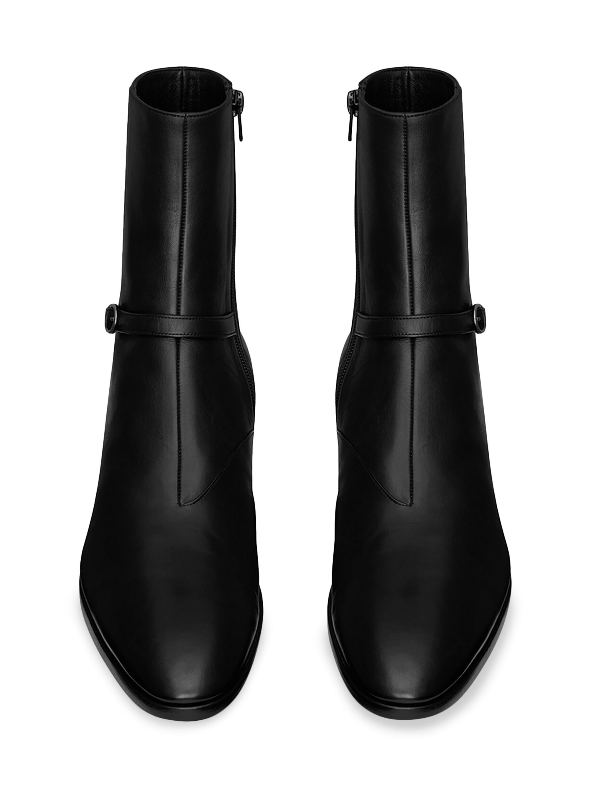 Saint Laurent Vlad Zipped Boots In Smooth Leather | Saks  display picture 1