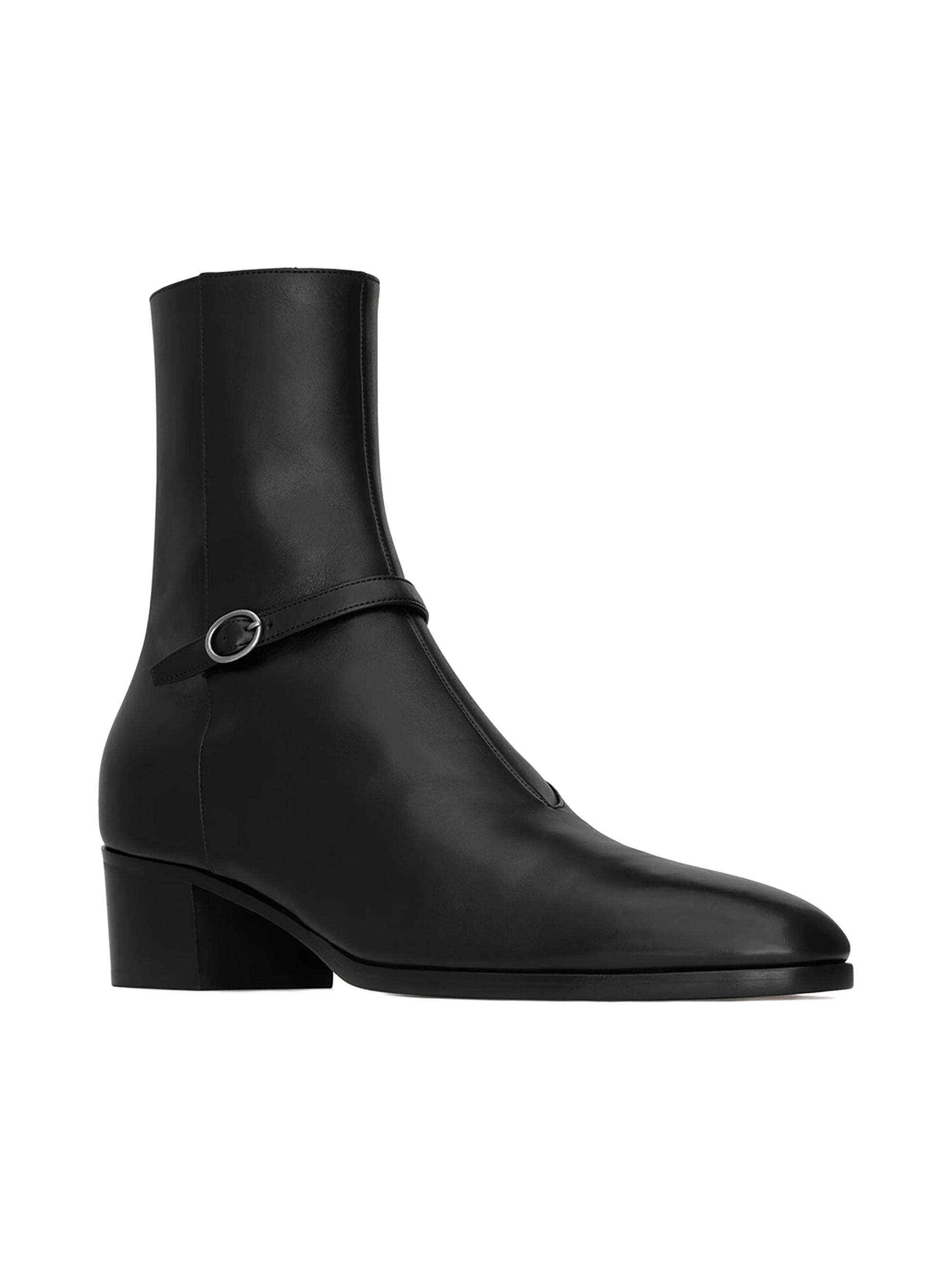 Saint Laurent Vlad Zipped Boots In Smooth Leather | Saks Fifth Avenue