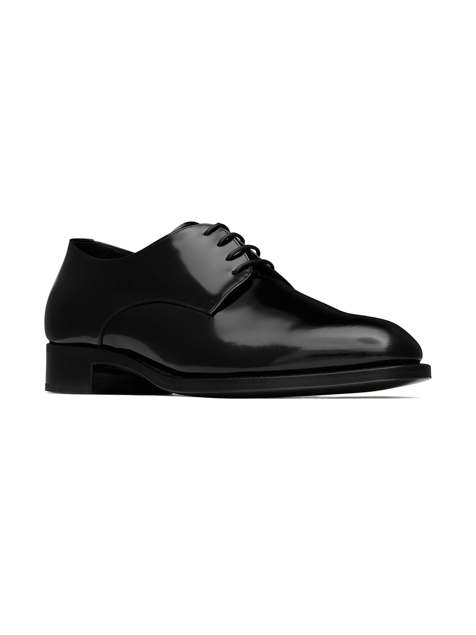 Saint Laurent Adrien Derbies in Glazed Leather | Saks Fifth 