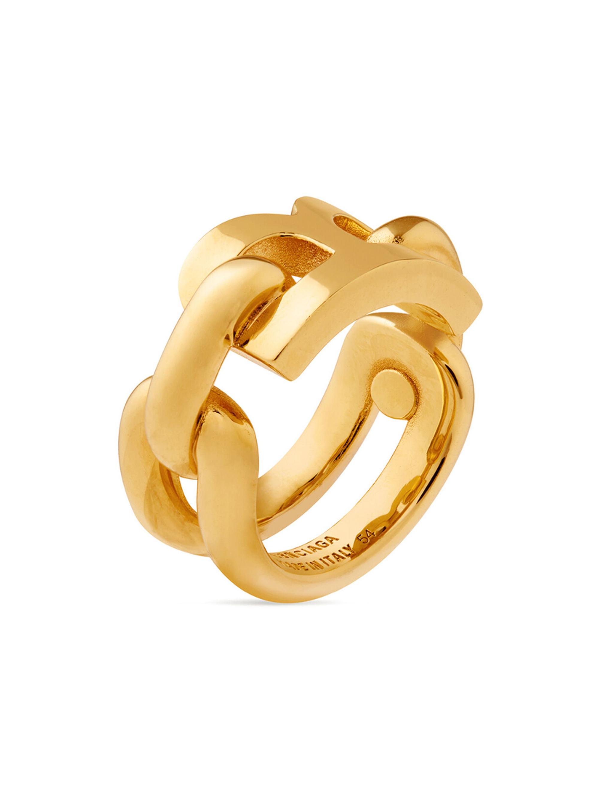 Balenciaga Women's B Chain 2.0 Ring - Gold