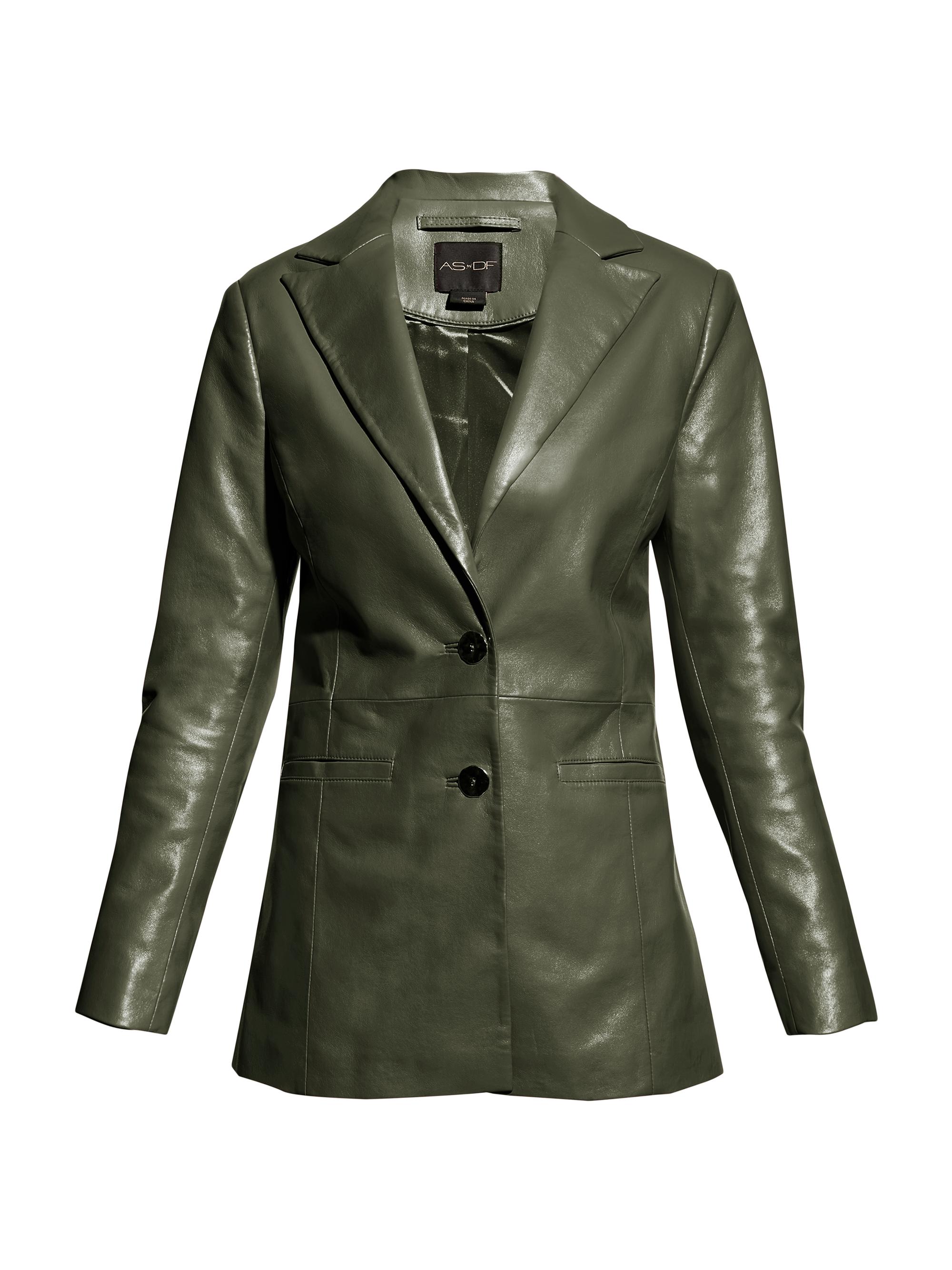 AS by DF Women's Dallas Recycled Leather Blazer - Military Green