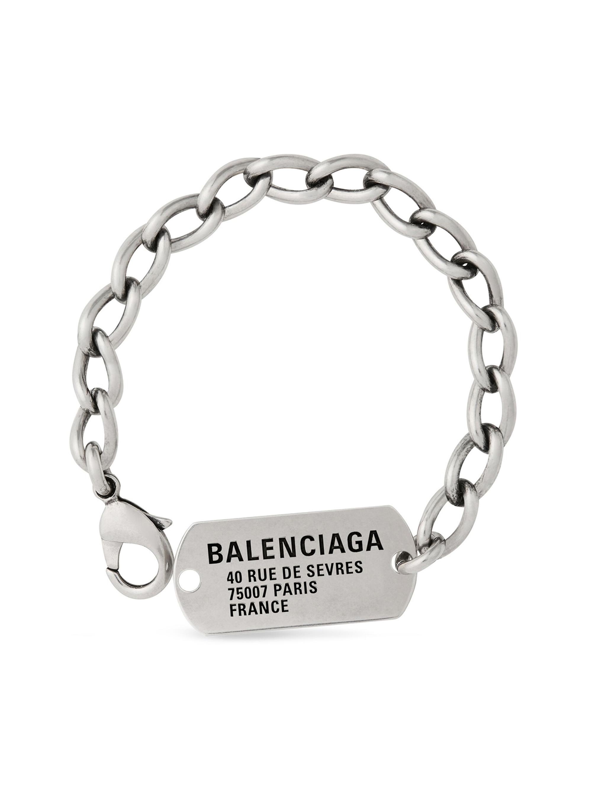 BALENCIAGA ブレスレット　シルバー　925 Balenciaga Tags Bracelet | Saks Fifth Avenue