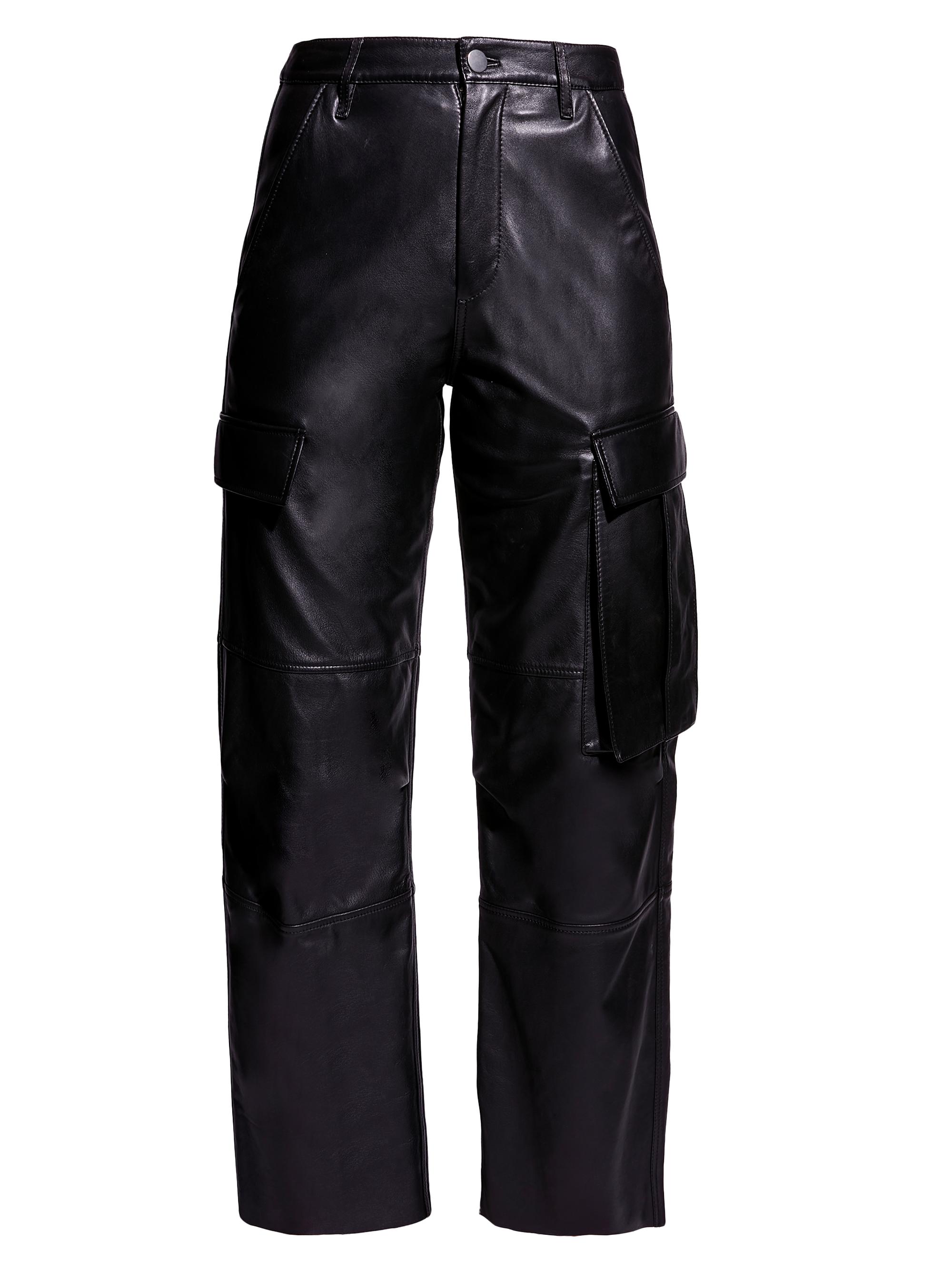 AS by DF Women's Cole Upcycled Leather Cargo Pants - Black