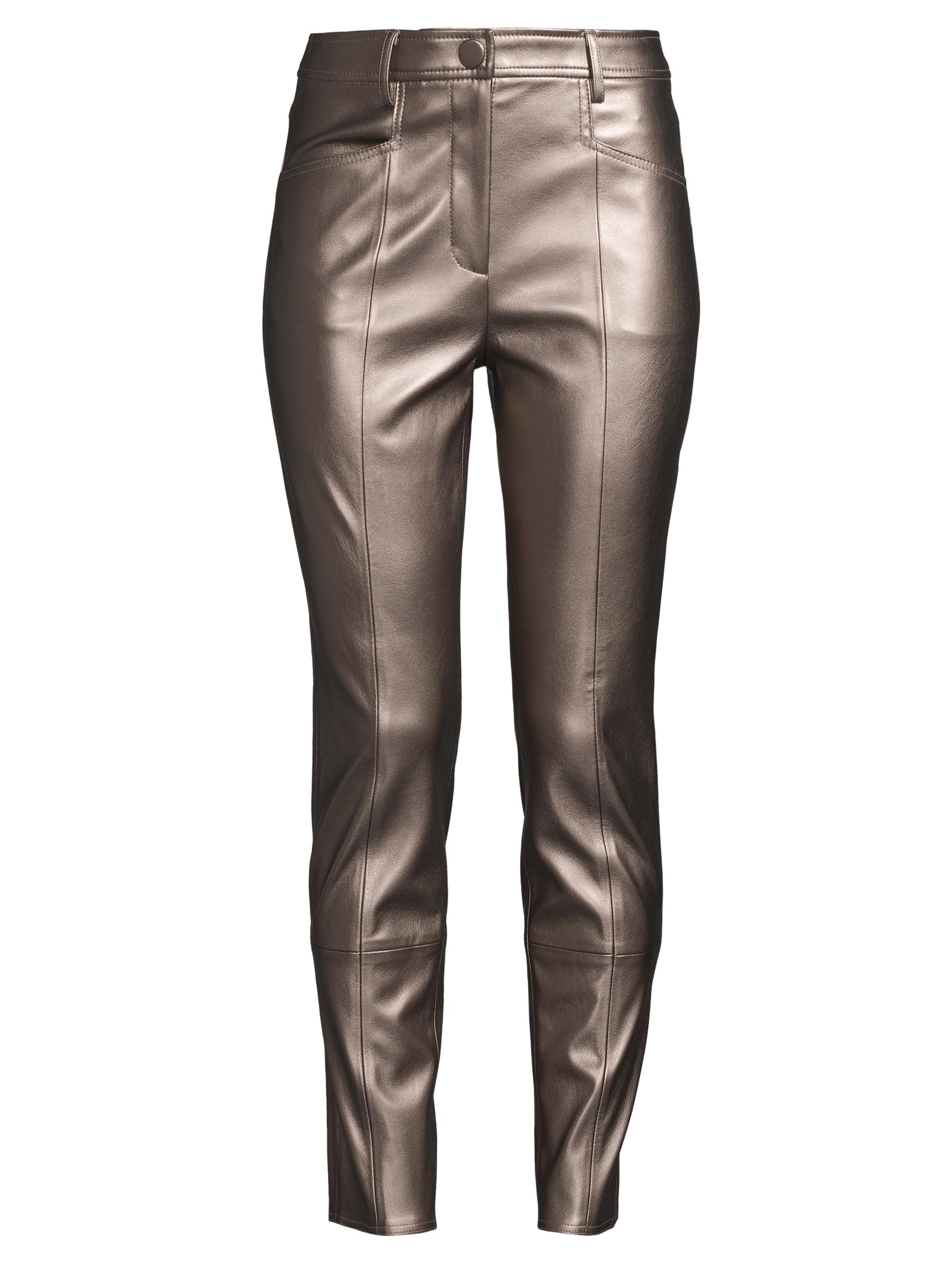Milly Women's Rue Faux Leather Pants - Silver