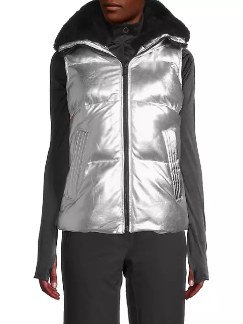 Vest Legacy Fifth & Shop Leather Avenue Sportswear Ski Head | Metallic Fur Saks
