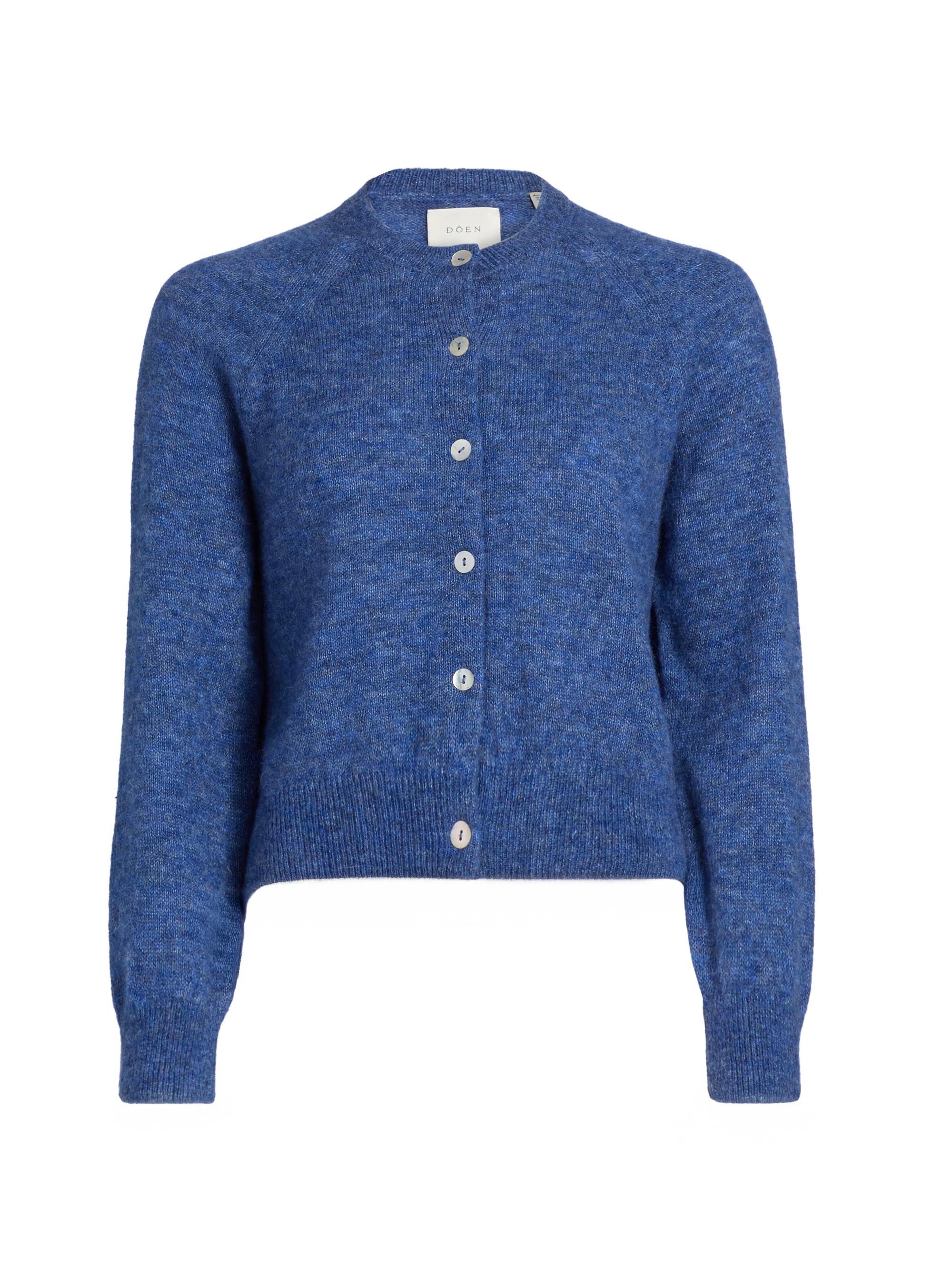 DÔEN Anisa Alpaca-Wool Short-Sleeve Crop Cardigan | Saks Fifth Avenue