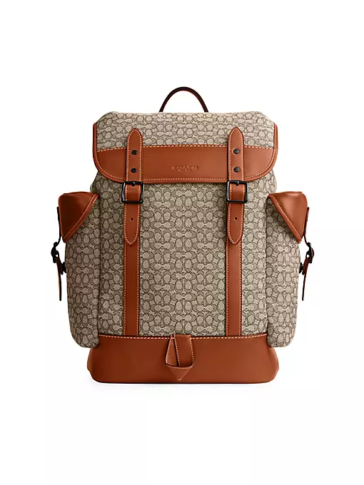 COACH - Hitch Leather Monogram Backpack