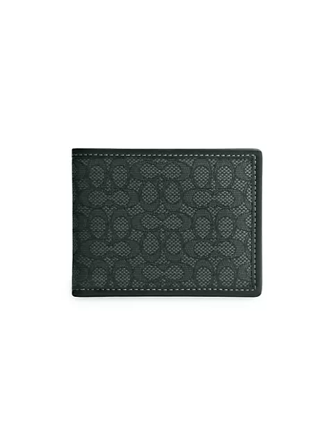 Micro Wallet - Luxury Monogram Canvas Black